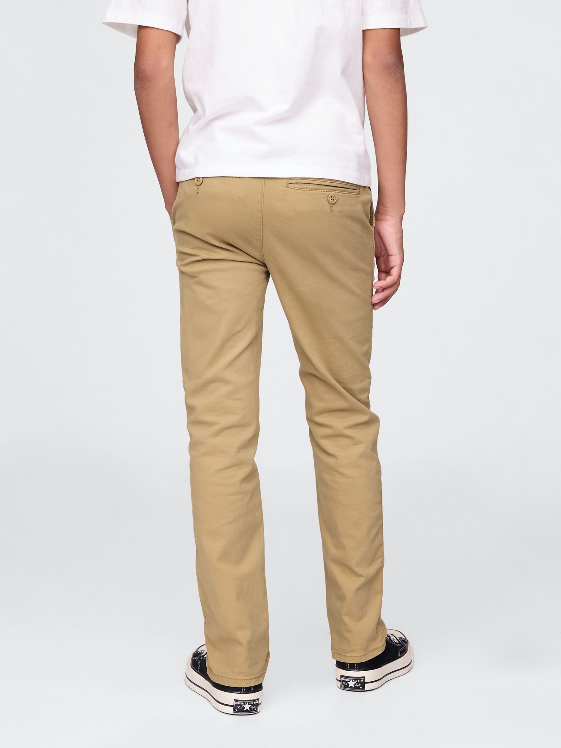 Beige Uniform Straight-Fit Stretch Chinos - Image 2 of 4