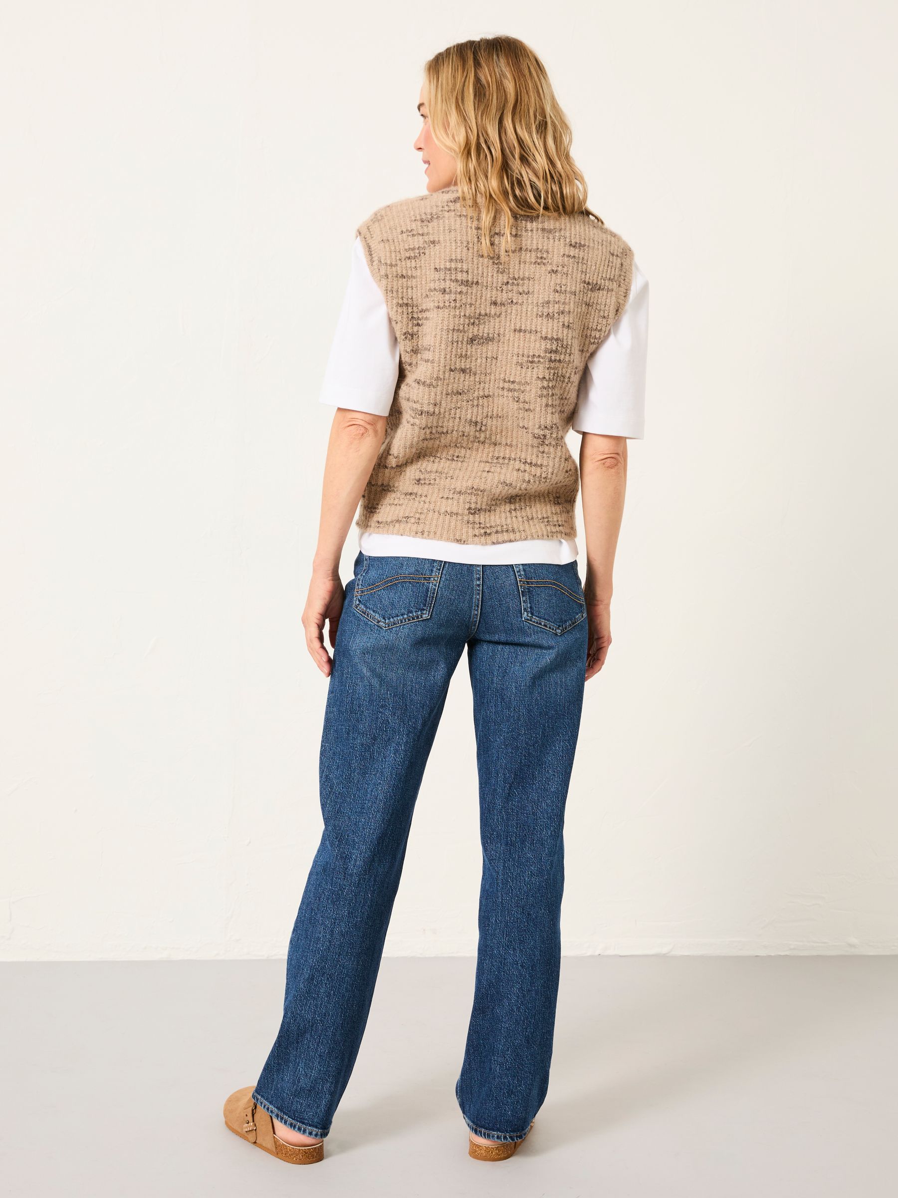 Filby Blue Denim Petite Relaxed Straight Jeans - Image 2 of 7