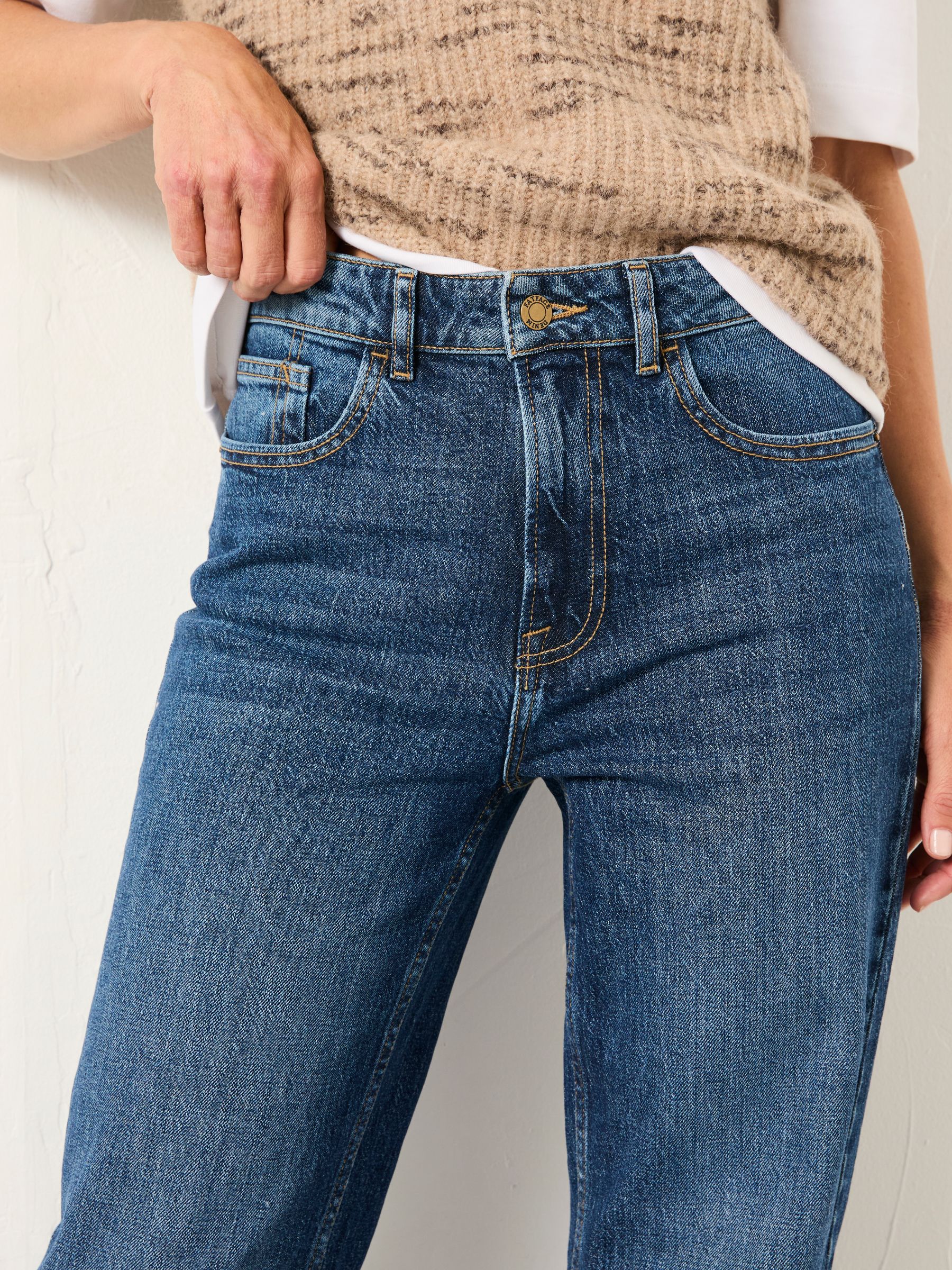 Filby Blue Denim Petite Relaxed Straight Jeans - Image 5 of 7