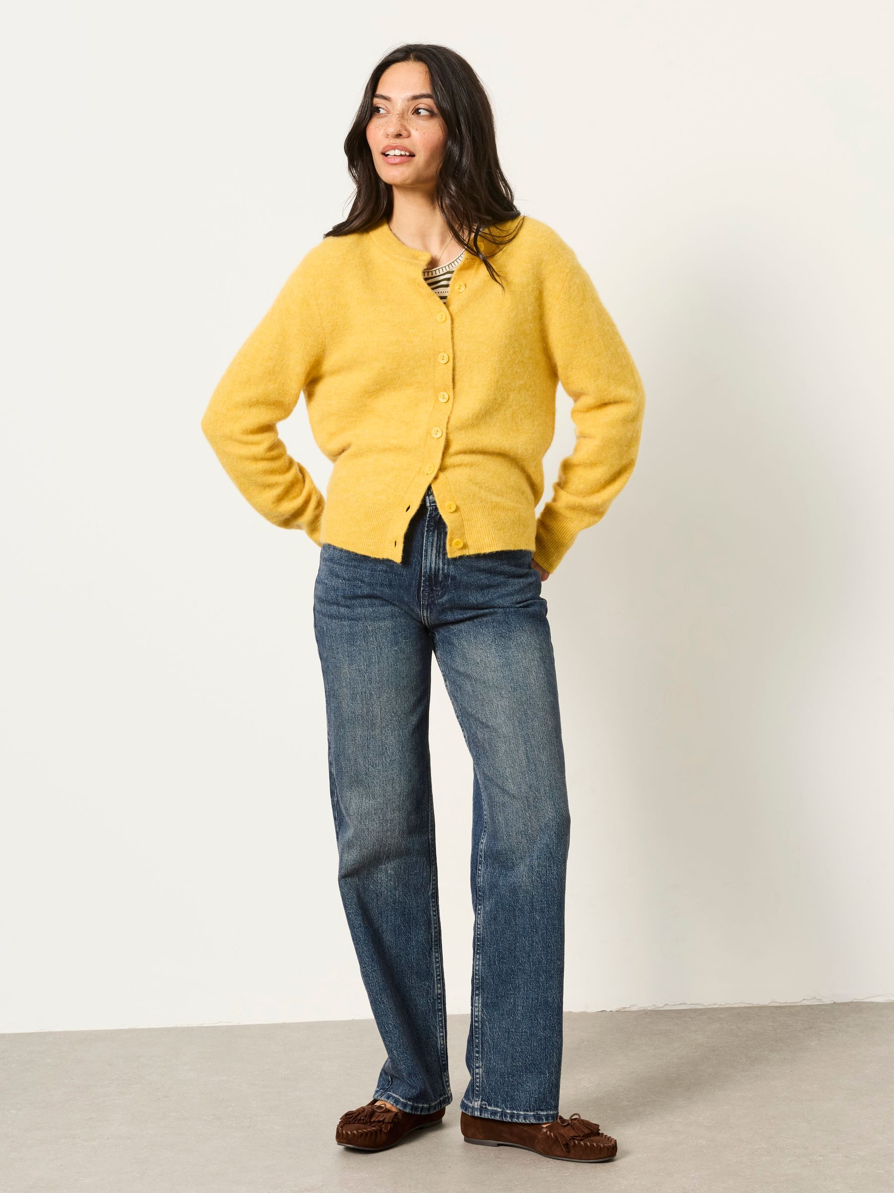 Filby Dark Teal Blue Petite Relaxed Straight Jeans - Image 4 of 6