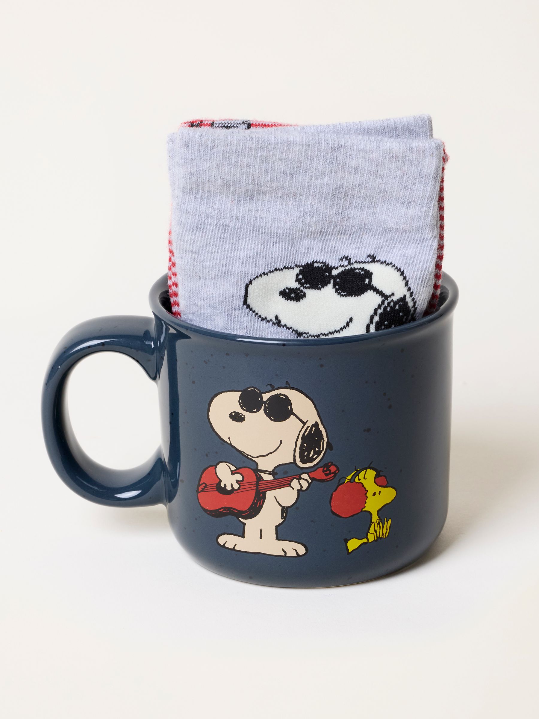 Navy Rocking Snoopy Socks in a Mug - Image 2 of 3