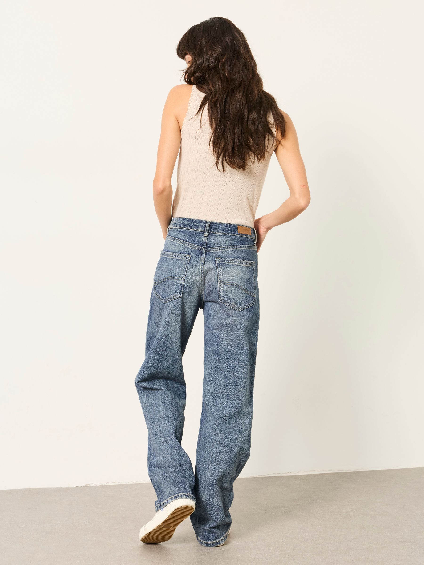 Filby Dusky Blue Petite Relaxed Straight Jeans - Image 2 of 6