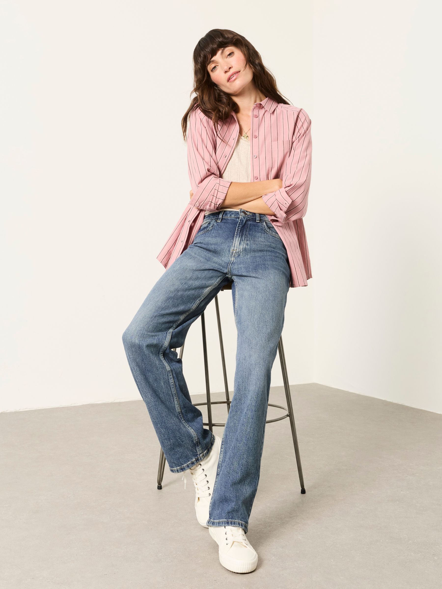 Filby Dusky Blue Petite Relaxed Straight Jeans - Image 5 of 6