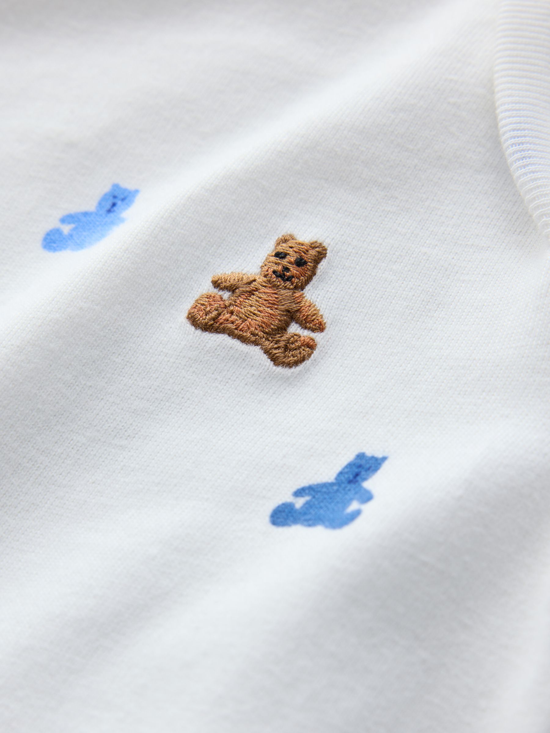 Blue and White 5 Pack Brannan Bear Long Sleeve Baby Bodysuit - Image 11 of 11