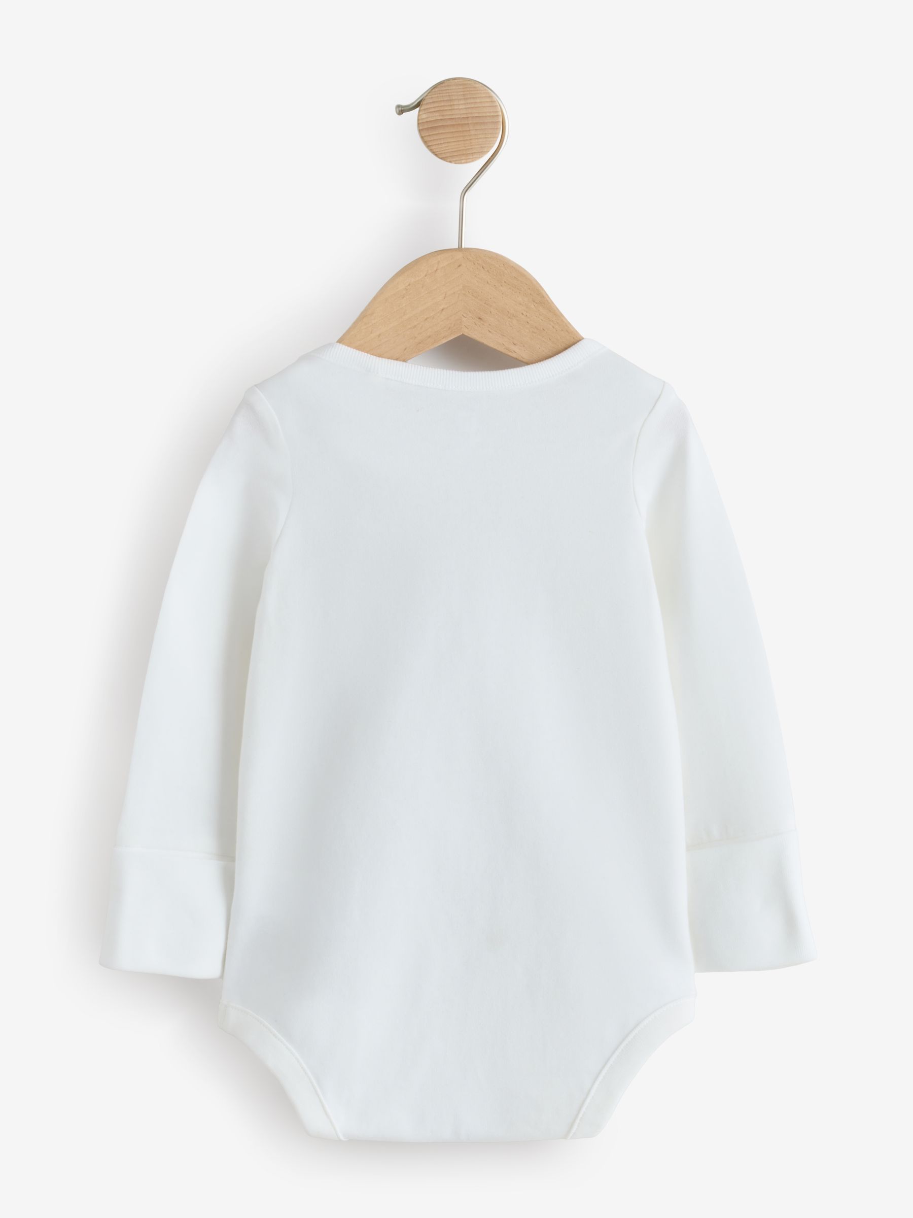 Blue and White 5 Pack Brannan Bear Long Sleeve Baby Bodysuit - Image 3 of 11