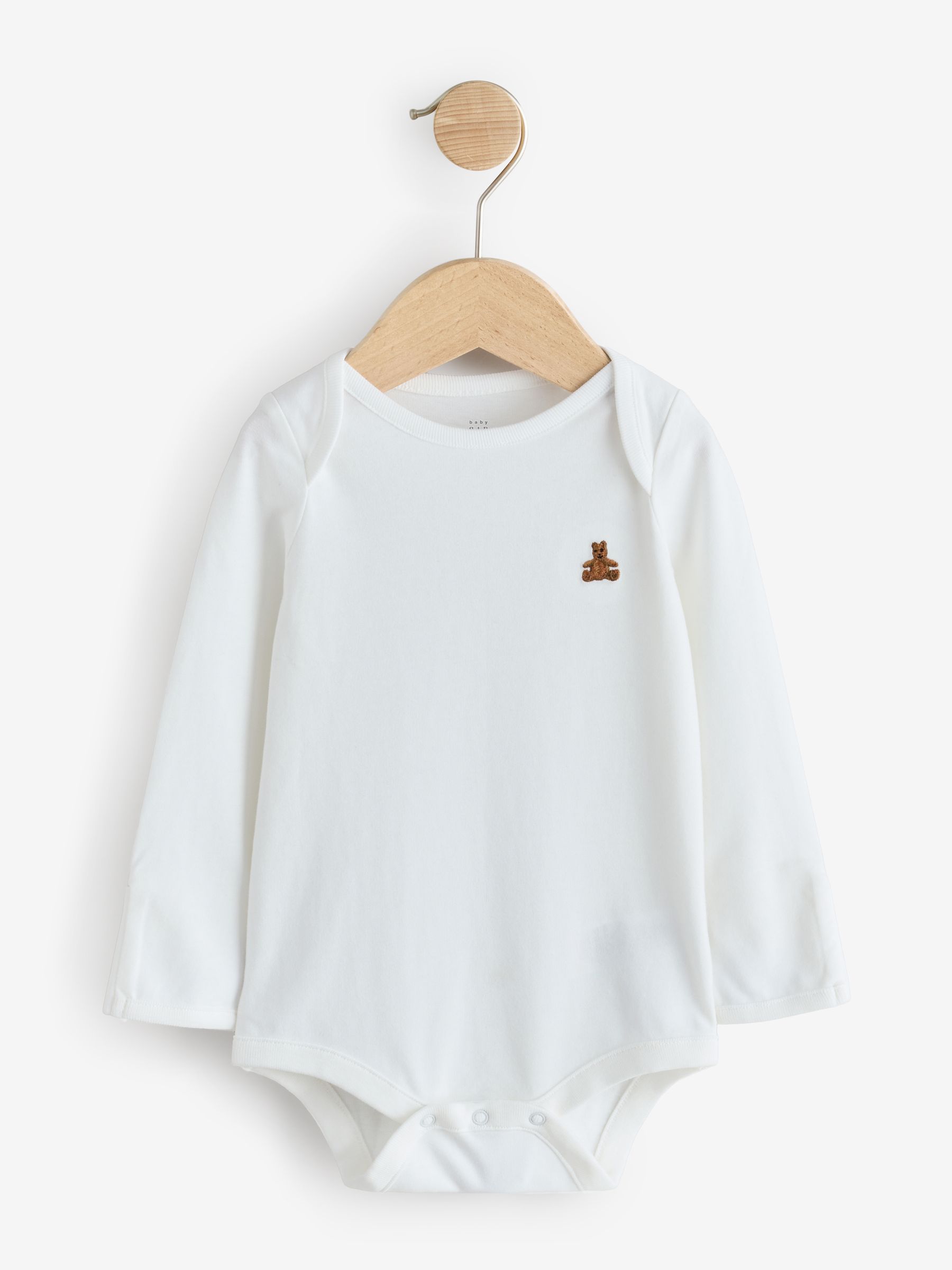 Blue and White 5 Pack Brannan Bear Long Sleeve Baby Bodysuit - Image 6 of 11