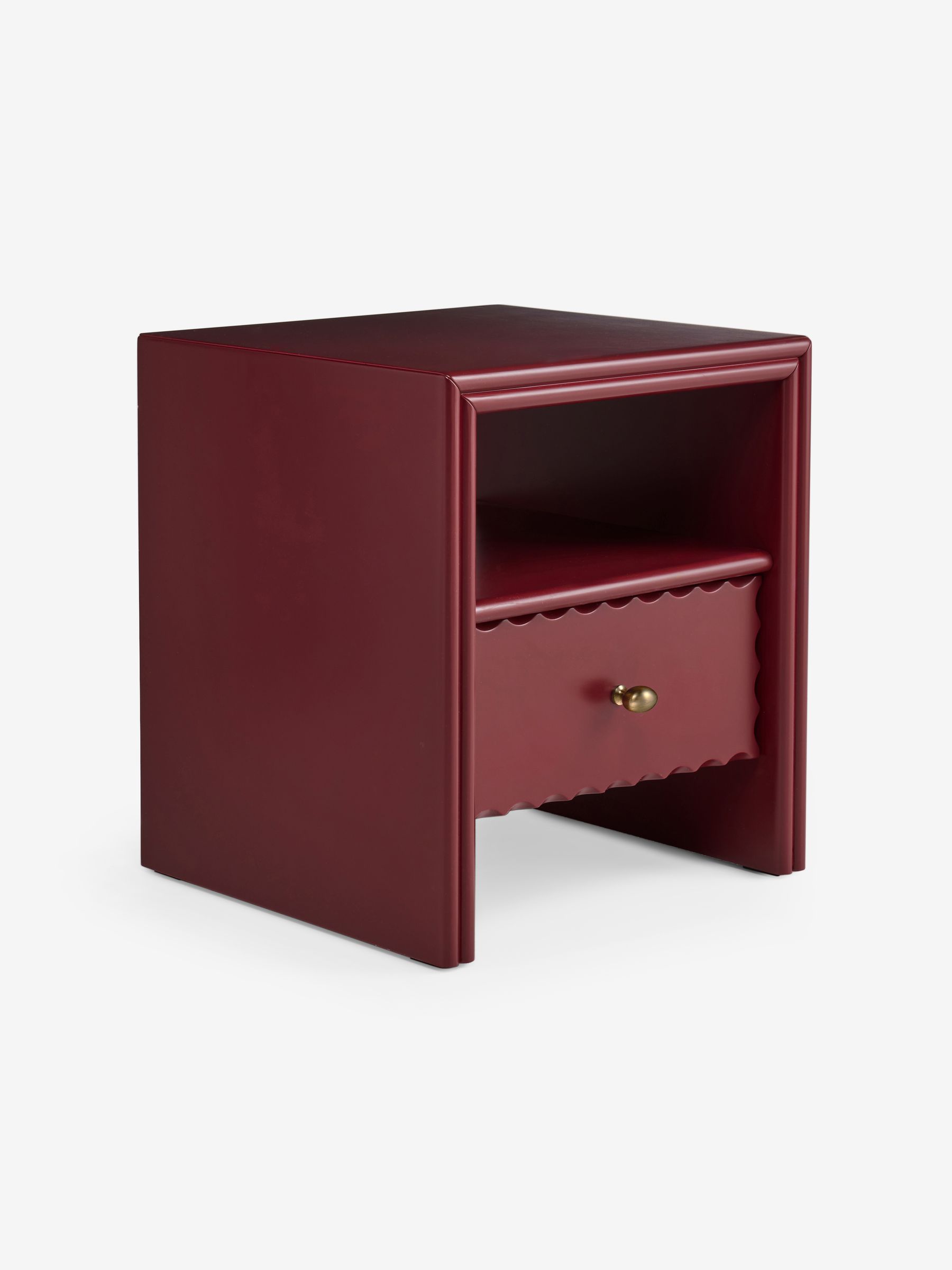 Roisin Bedside Table in Burgundy Red - Image 5 of 7