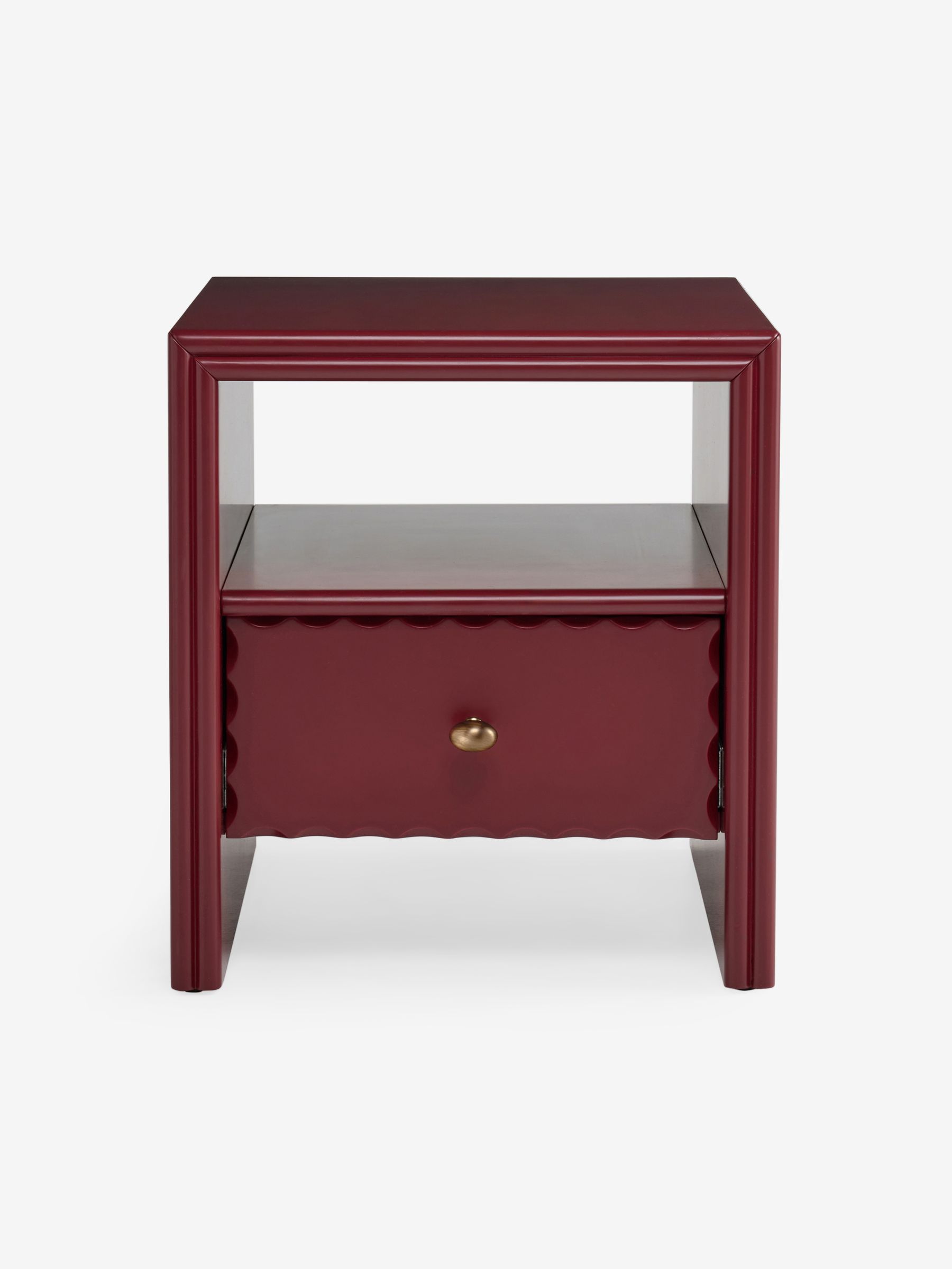 Roisin Bedside Table in Burgundy Red - Image 6 of 7