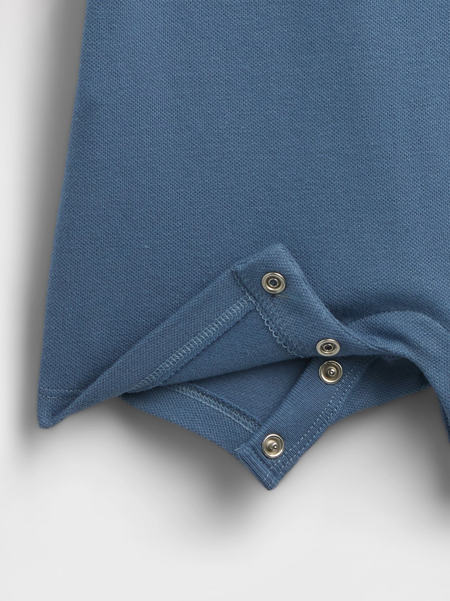 Blue Pique Polo Short One-Piece - Image 3 of 3