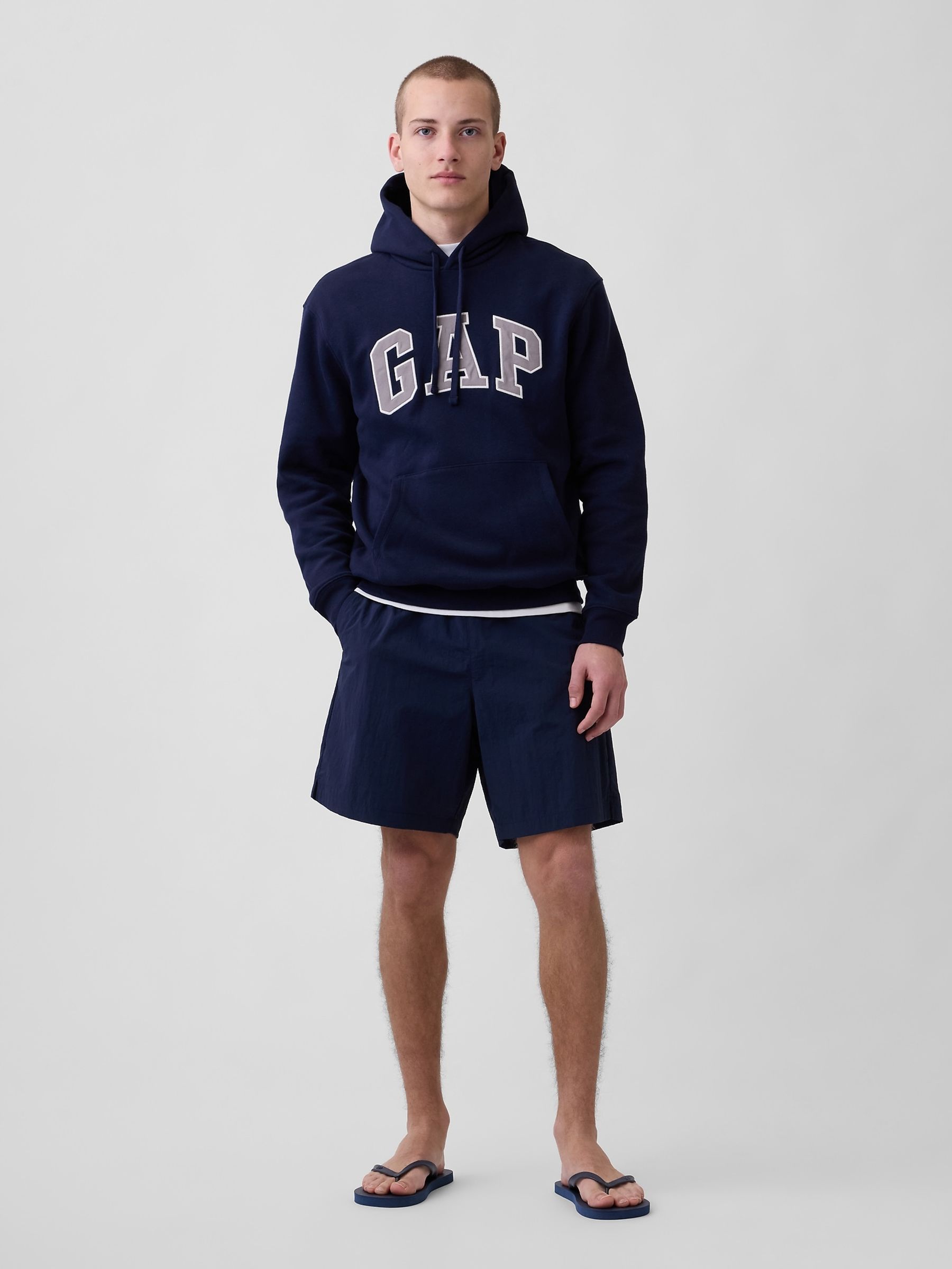 Navy 7.5 inch Hybrid Shorts - Image 3 of 5