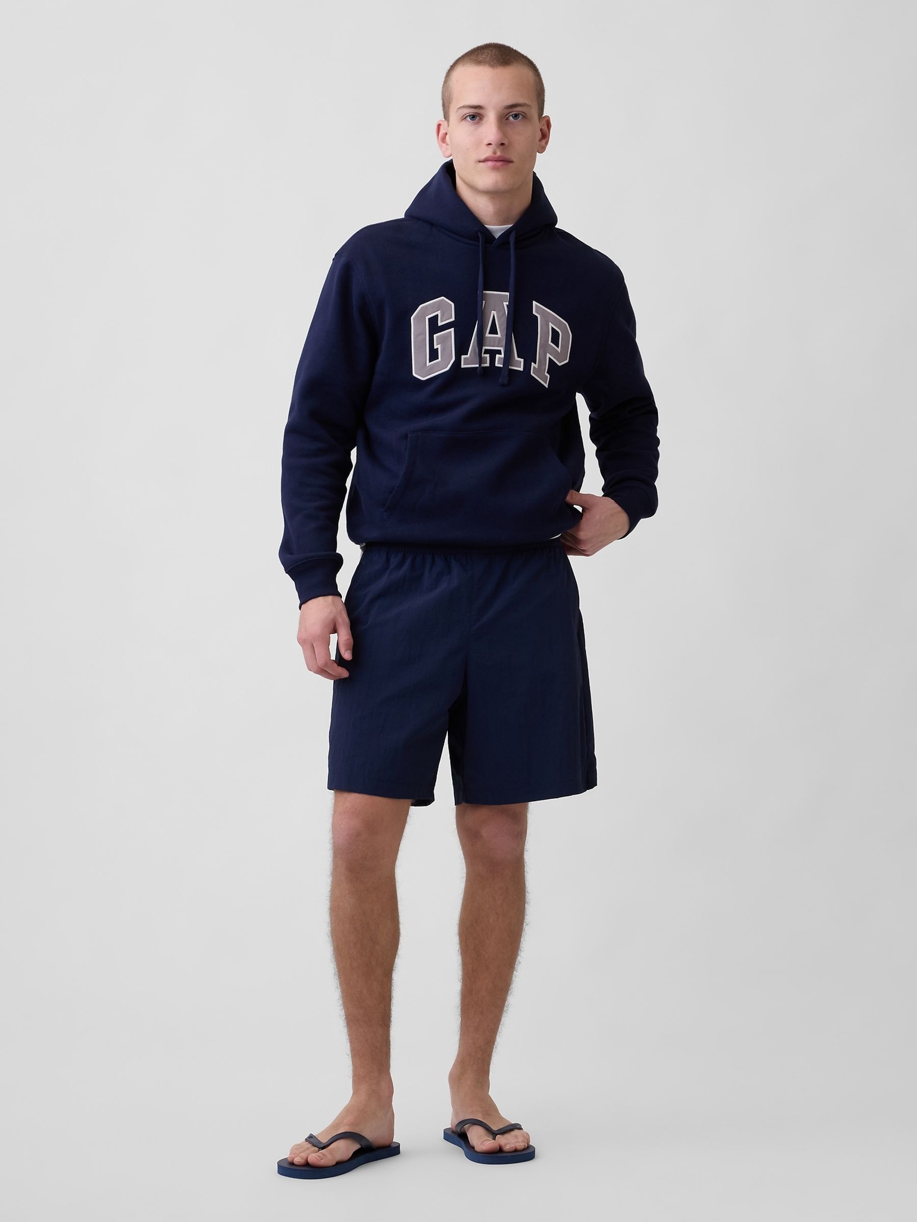 Navy 7.5 inch Hybrid Shorts - Image 4 of 5