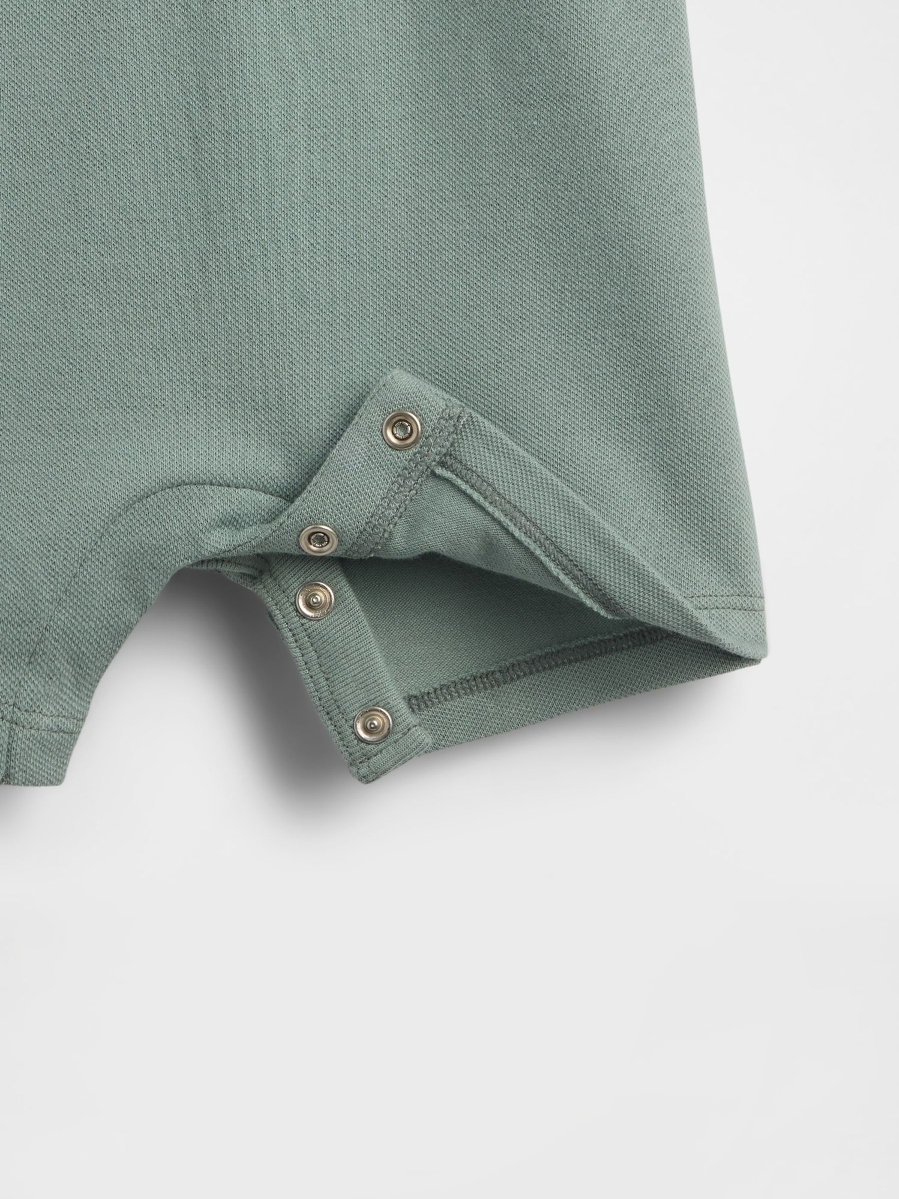 Green Pique Polo Short One-Piece - Image 3 of 3