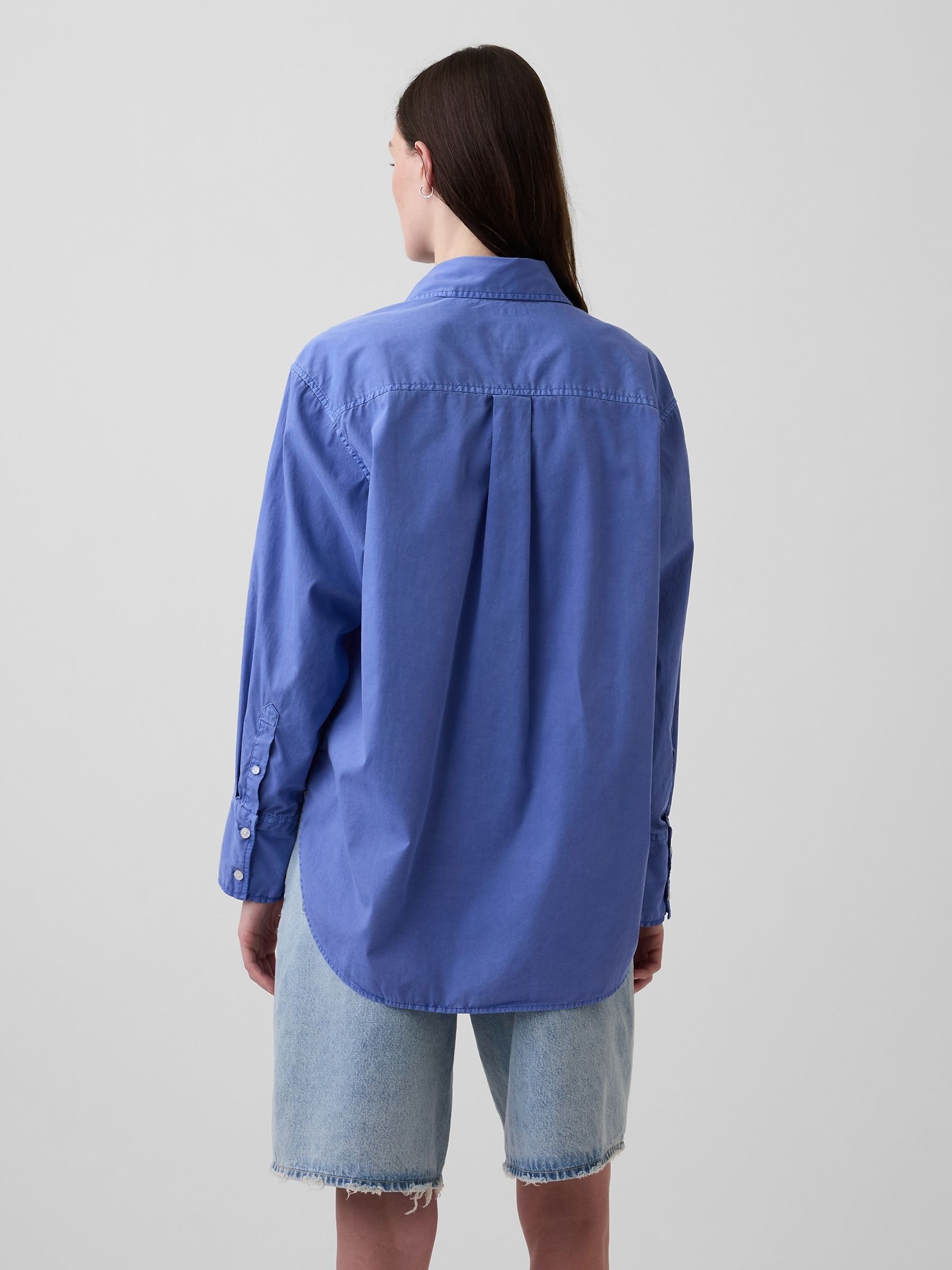 Blue Poplin Big Shirt - Image 2 of 4