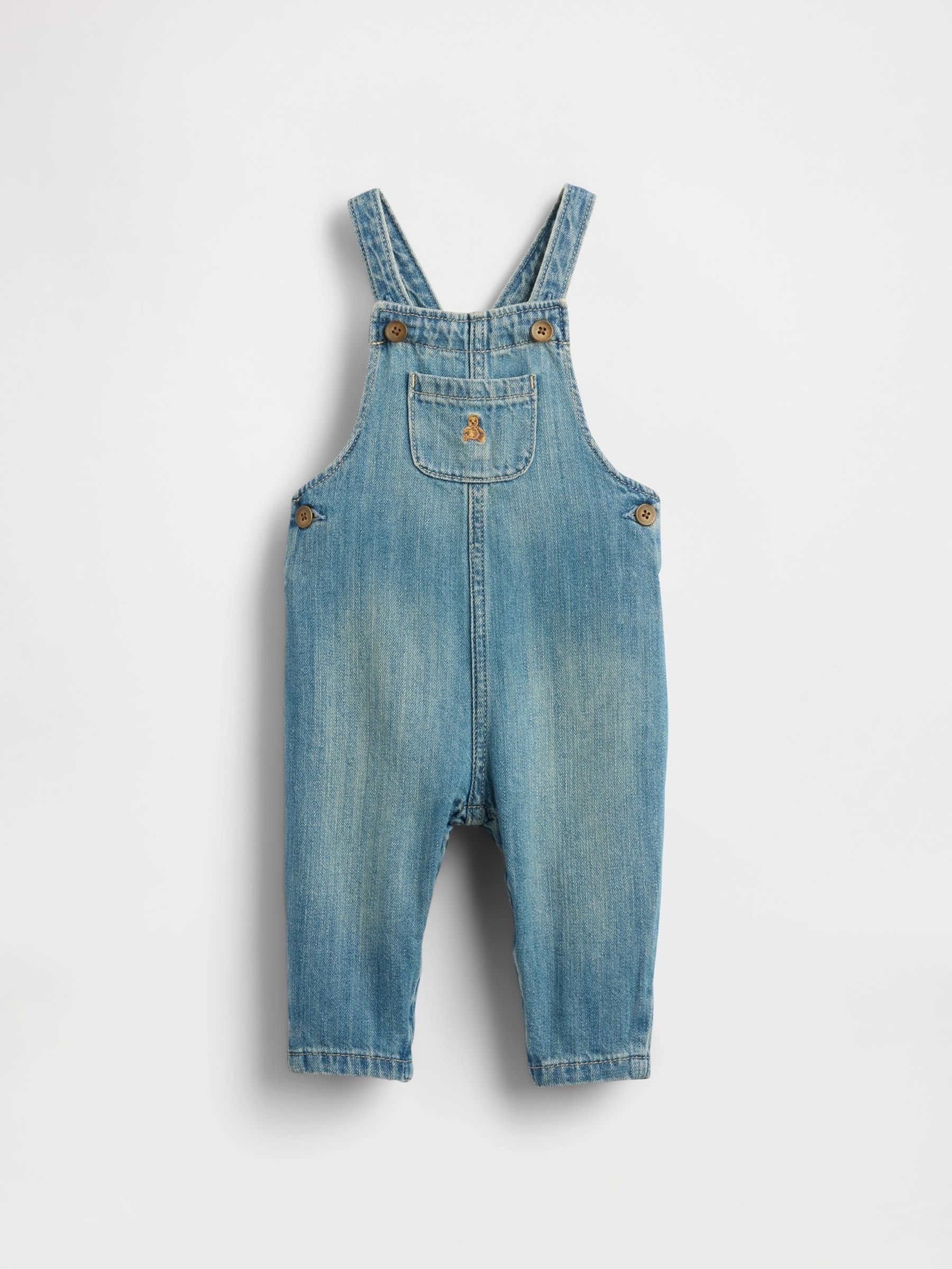 Medium Wash Denim Overall Dungarees - Image 1 of 4