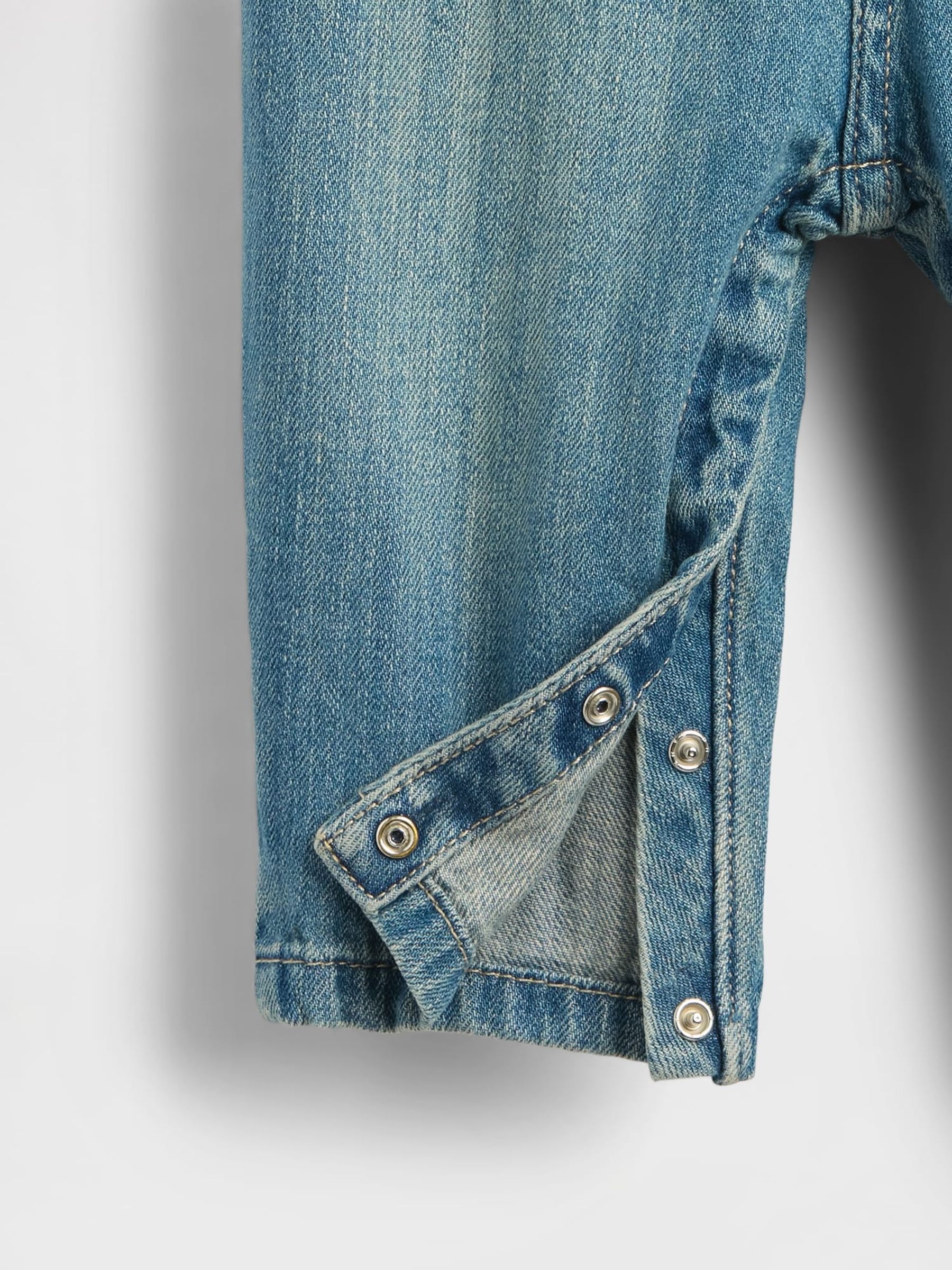 Medium Wash Denim Overall Dungarees - Image 3 of 4