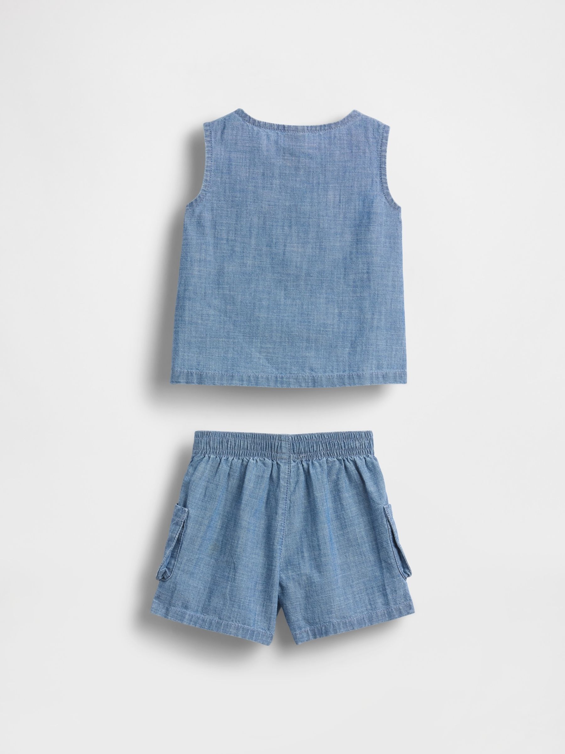 Medium Wash Pocket Denim Outfit Set - Image 2 of 3
