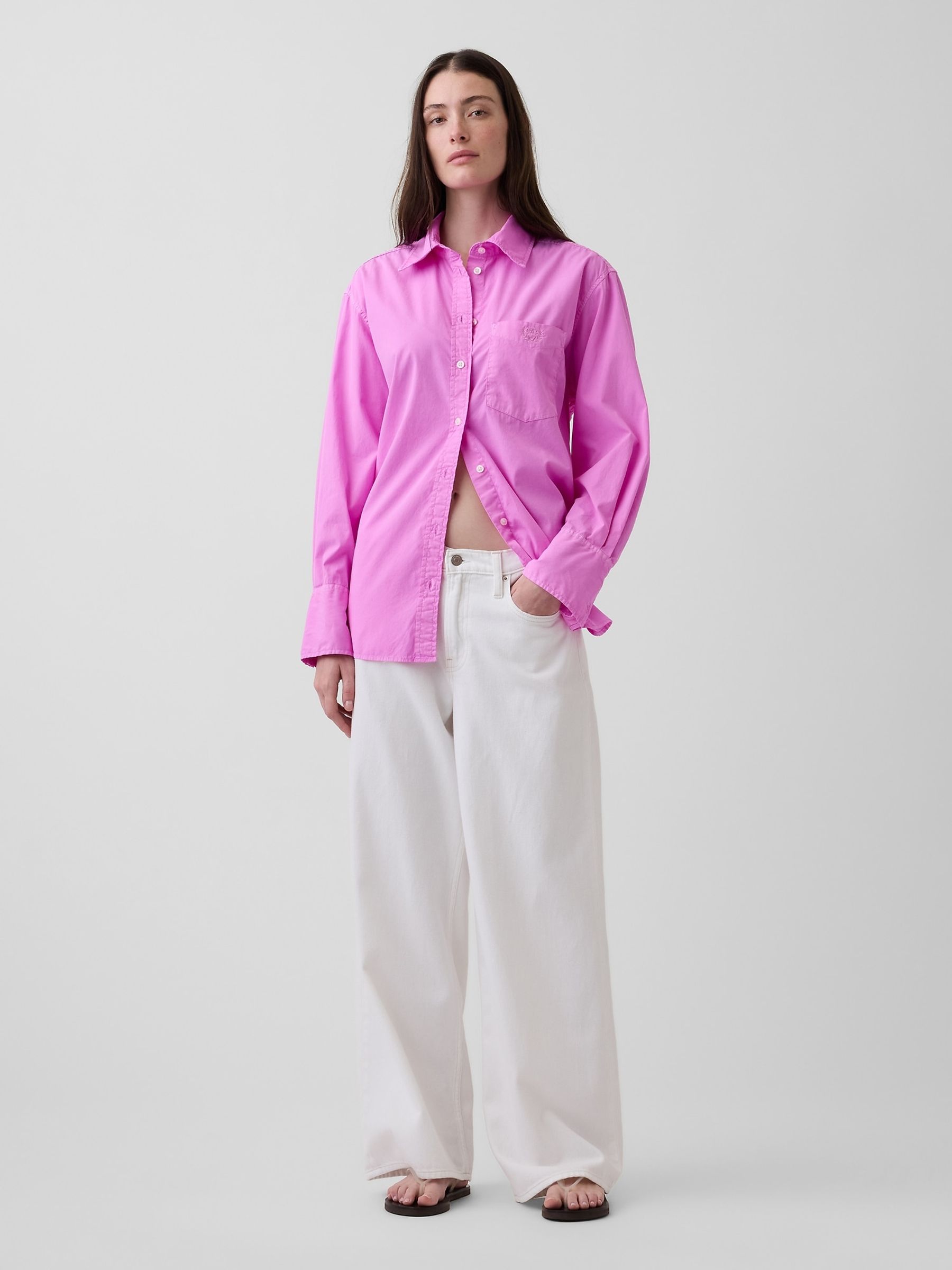 Pink Poplin Big Shirt - Image 3 of 4