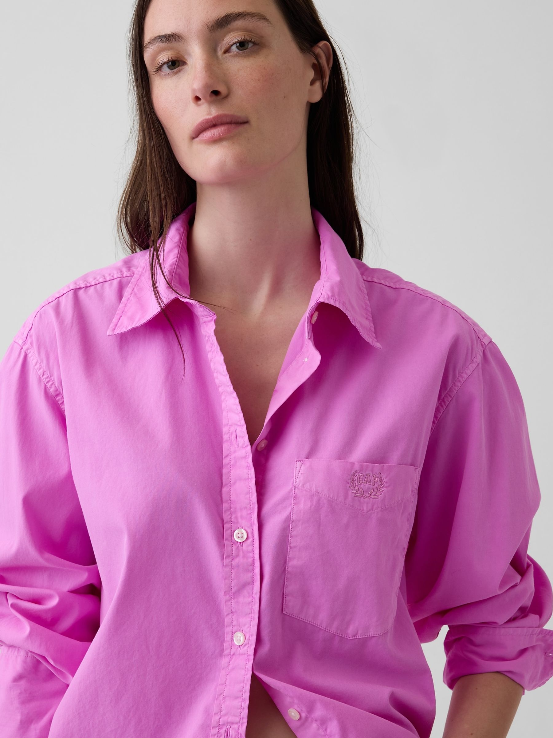 Pink Poplin Big Shirt - Image 4 of 4