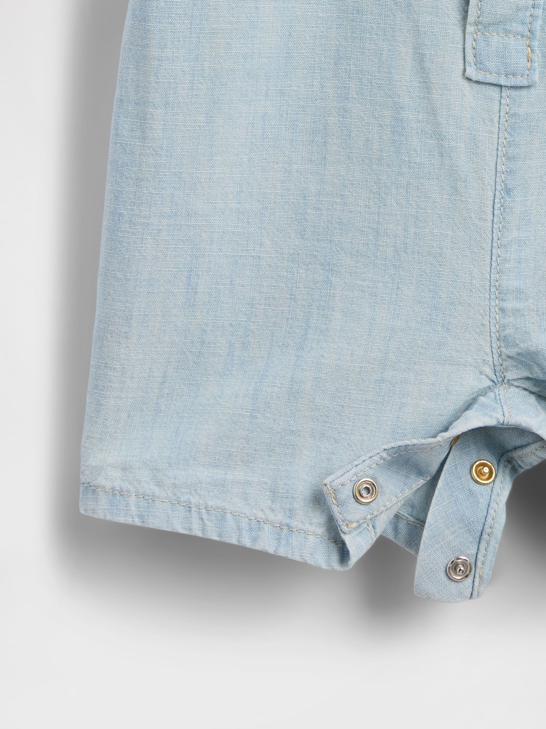 Light Wash Denim Pocket Short One-Piece - Image 3 of 3