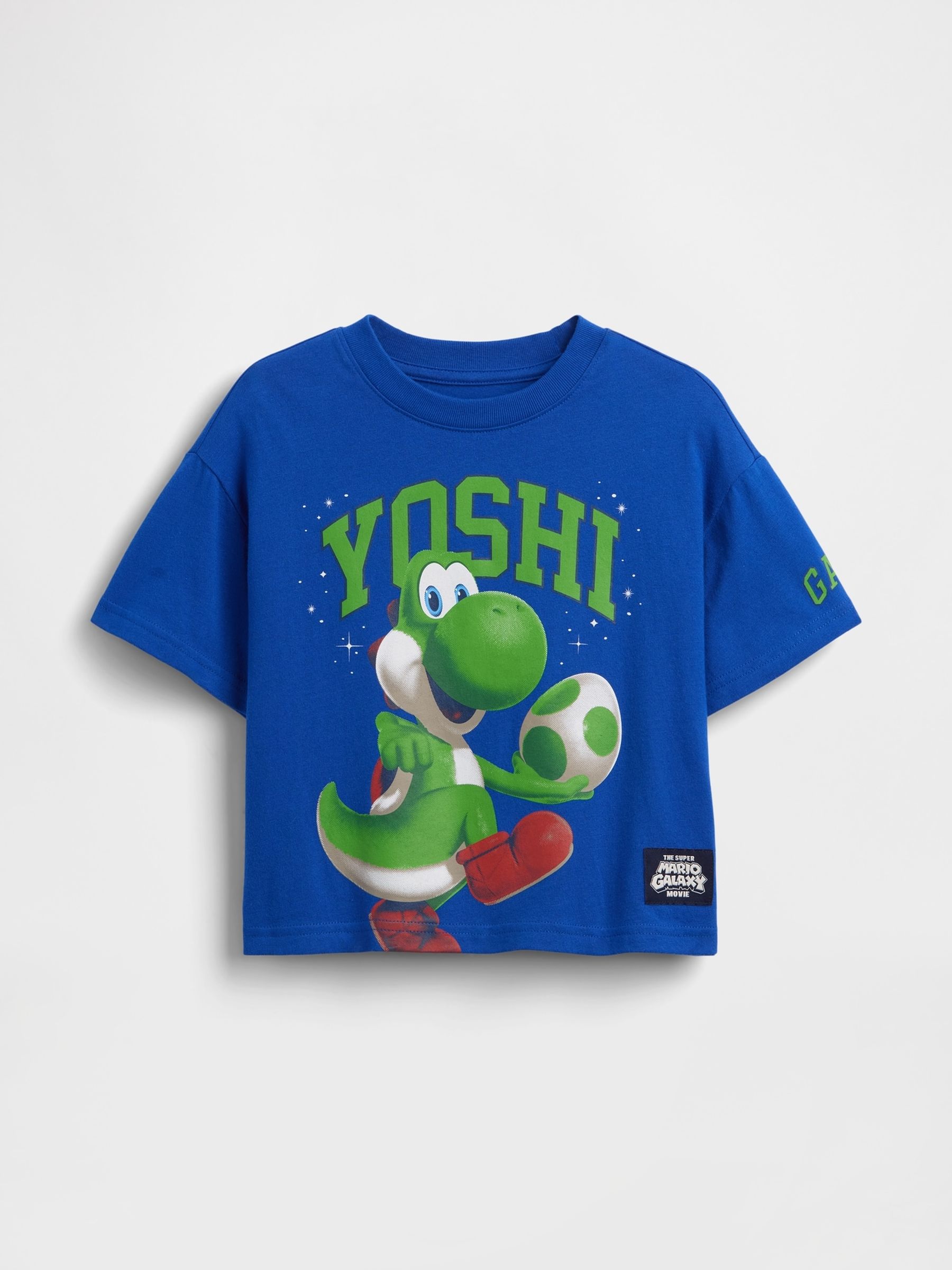 Blue Yoshi Super Mario Oversized Graphic T-Shirt - Image 2 of 3