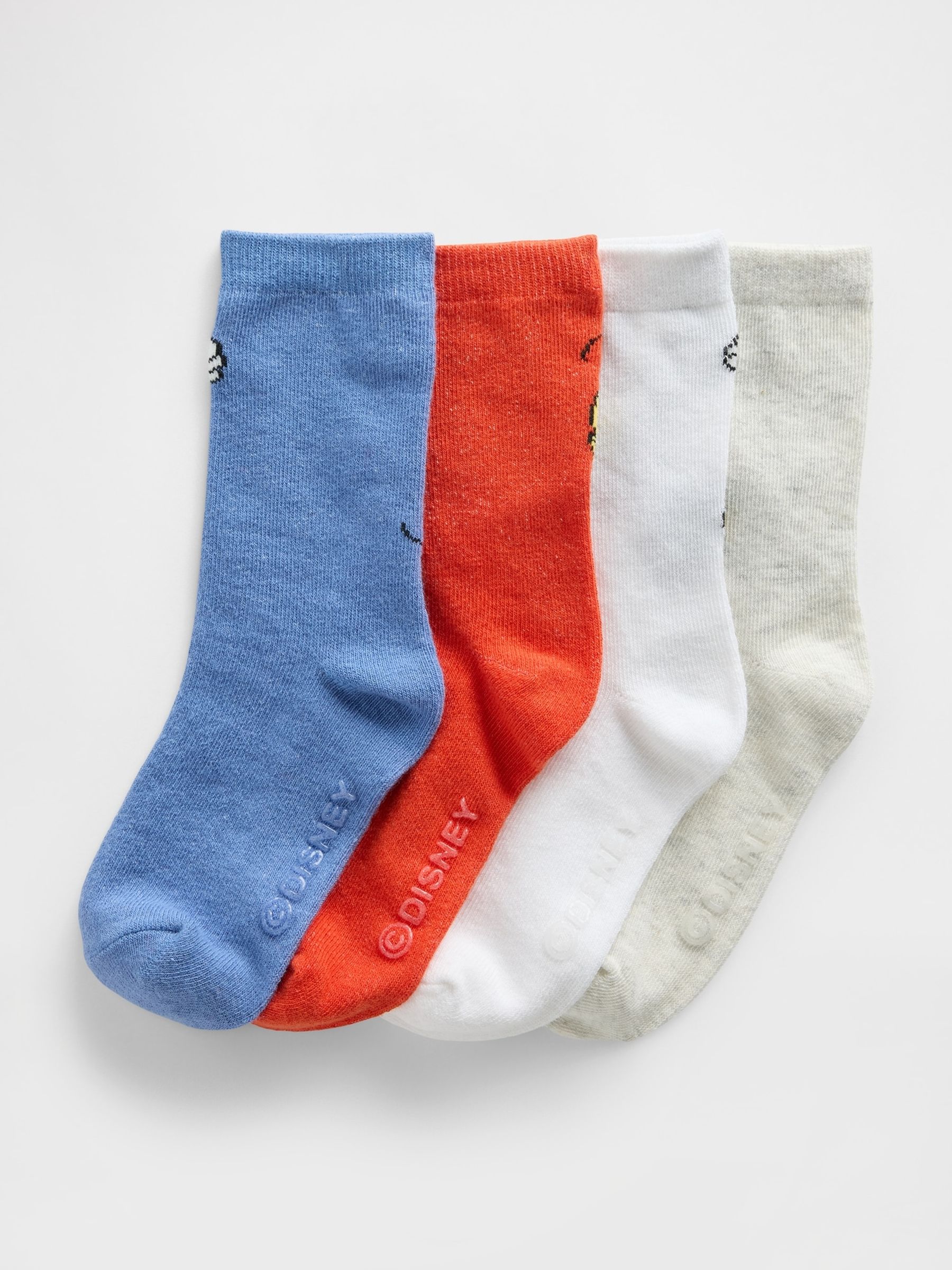 Multi Disney Mickey Mouse Crew Socks 4 Pack - Image 2 of 3