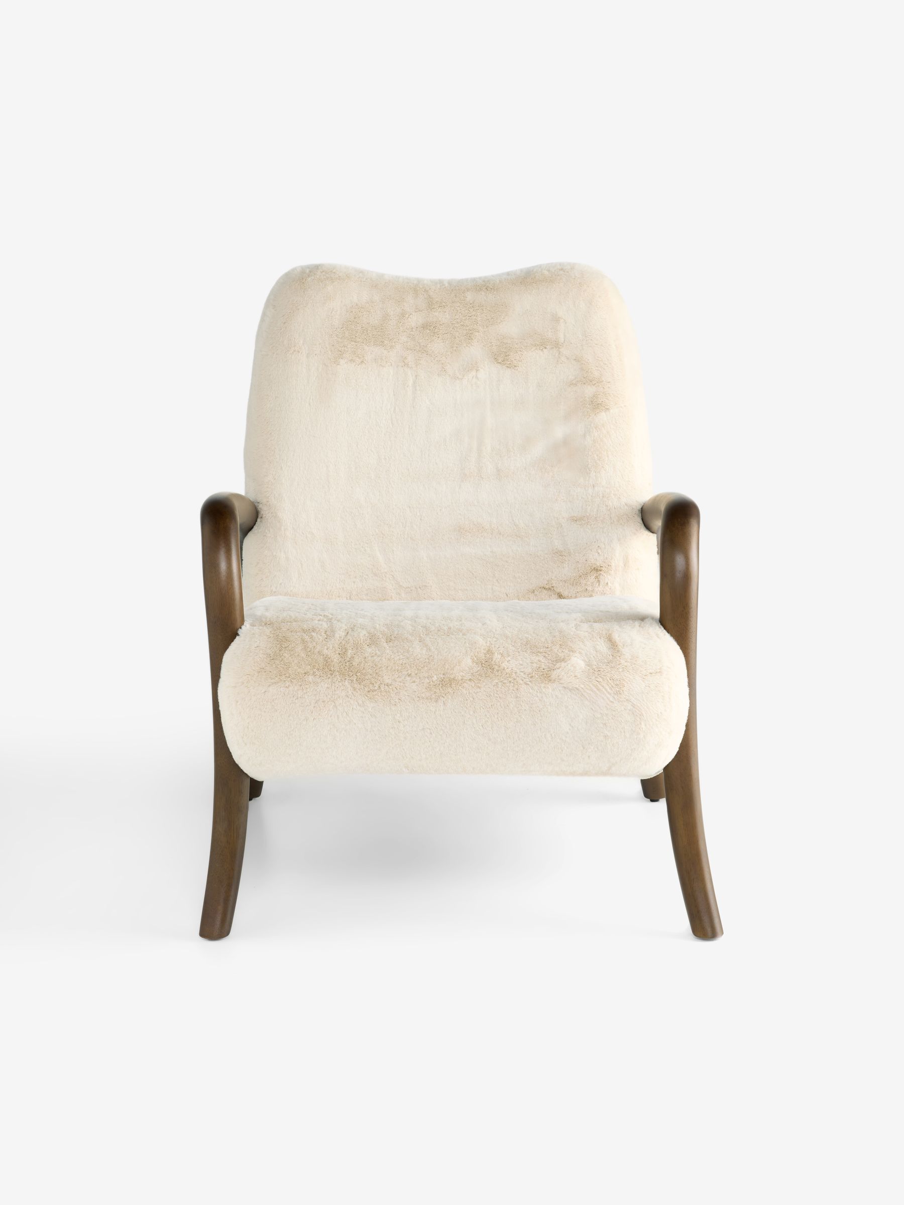 Parisa Accent Chair in Taupe Natural Arctic Faux Fur - Image 5 of 5