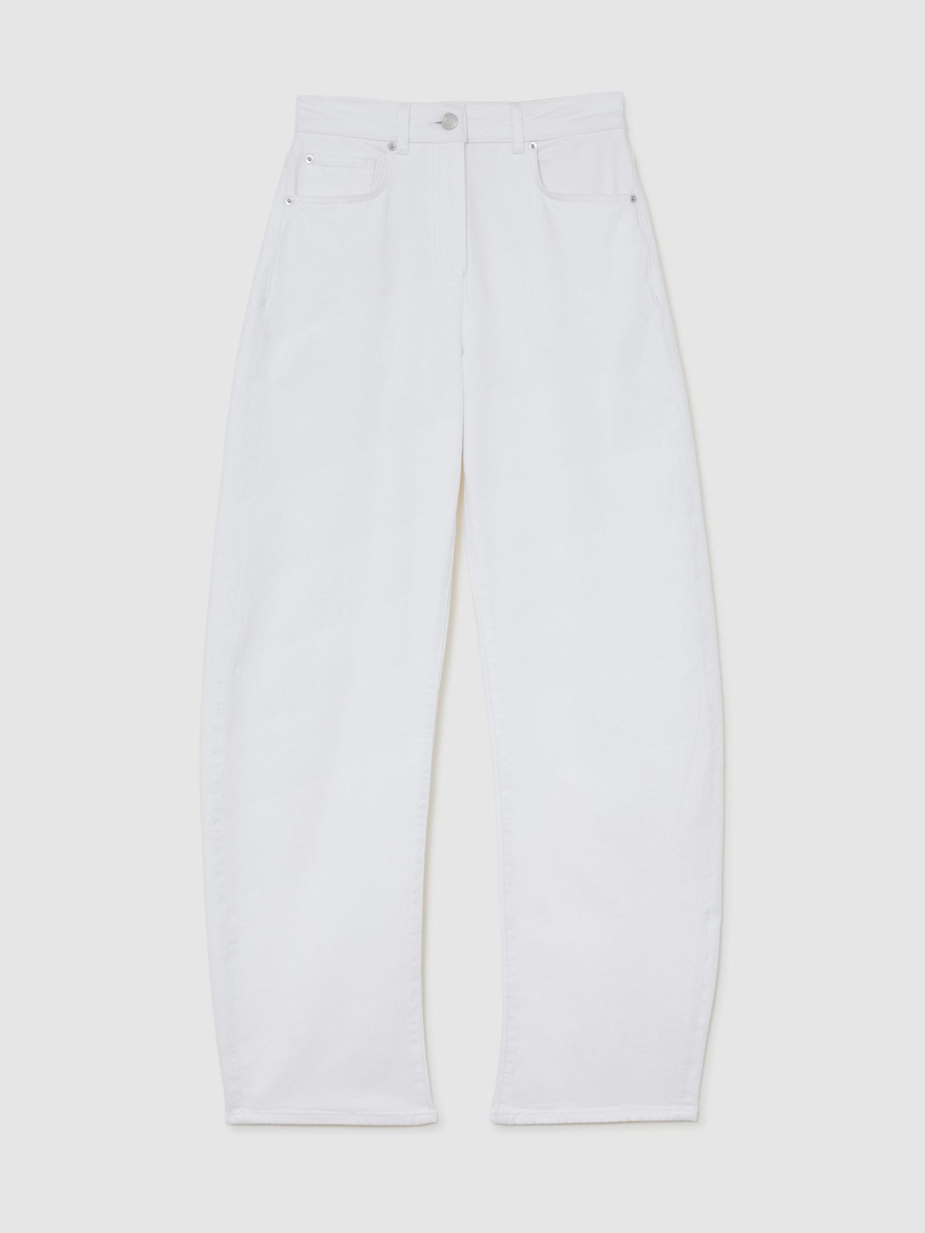 Barrel-Leg Jeans in White - image 1