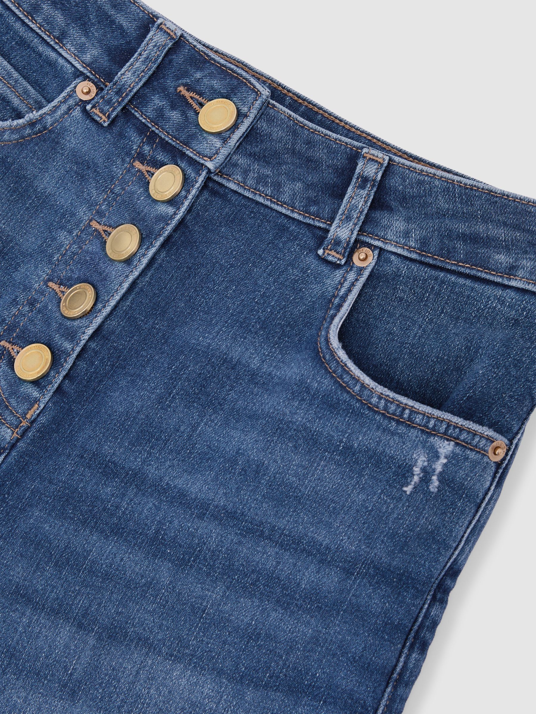 Straight-Leg Cropped Jeans in Mid Blue - image 3