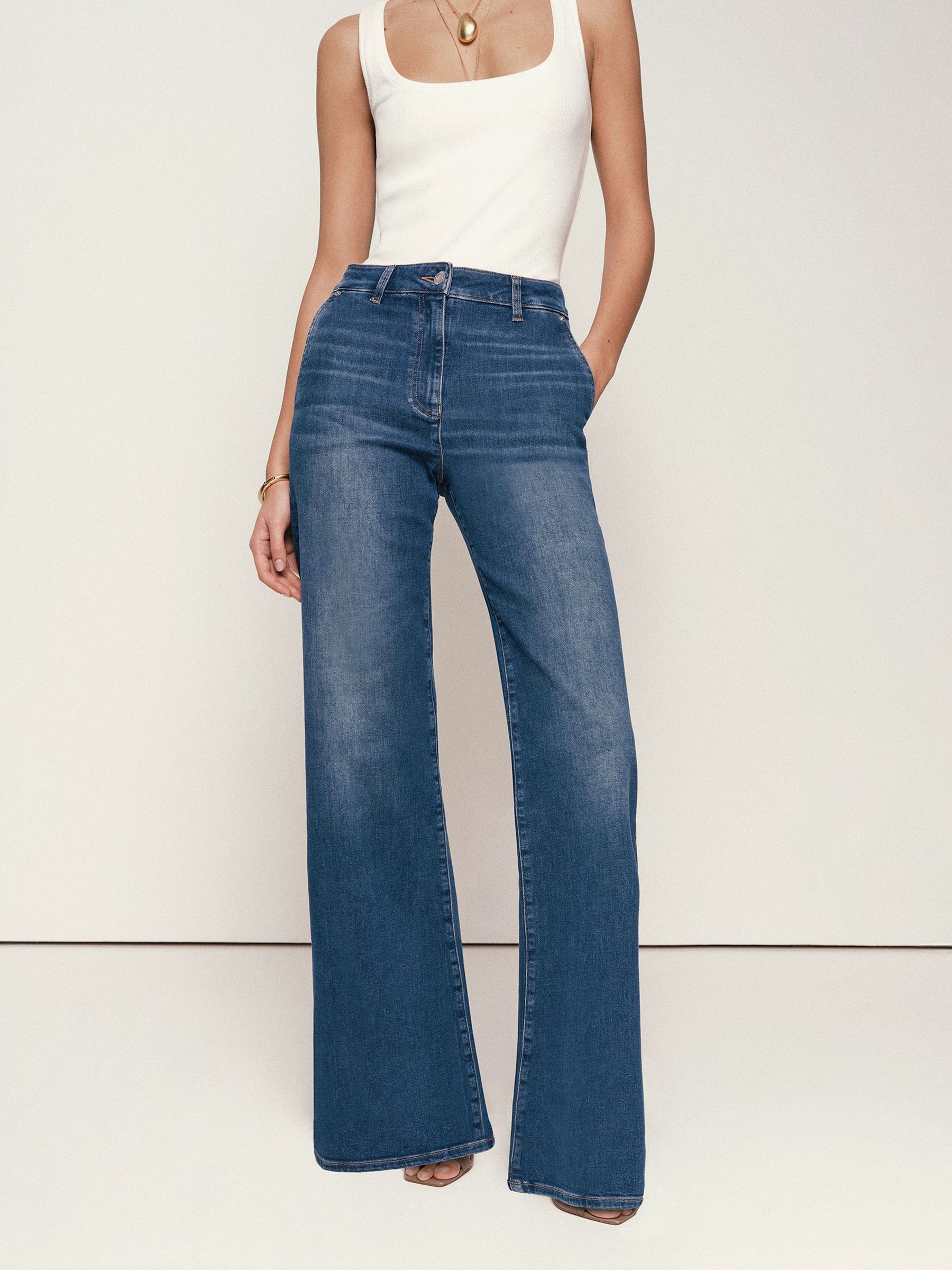 Wide-Leg Jeans in Mid Blue - Image 3 of 11