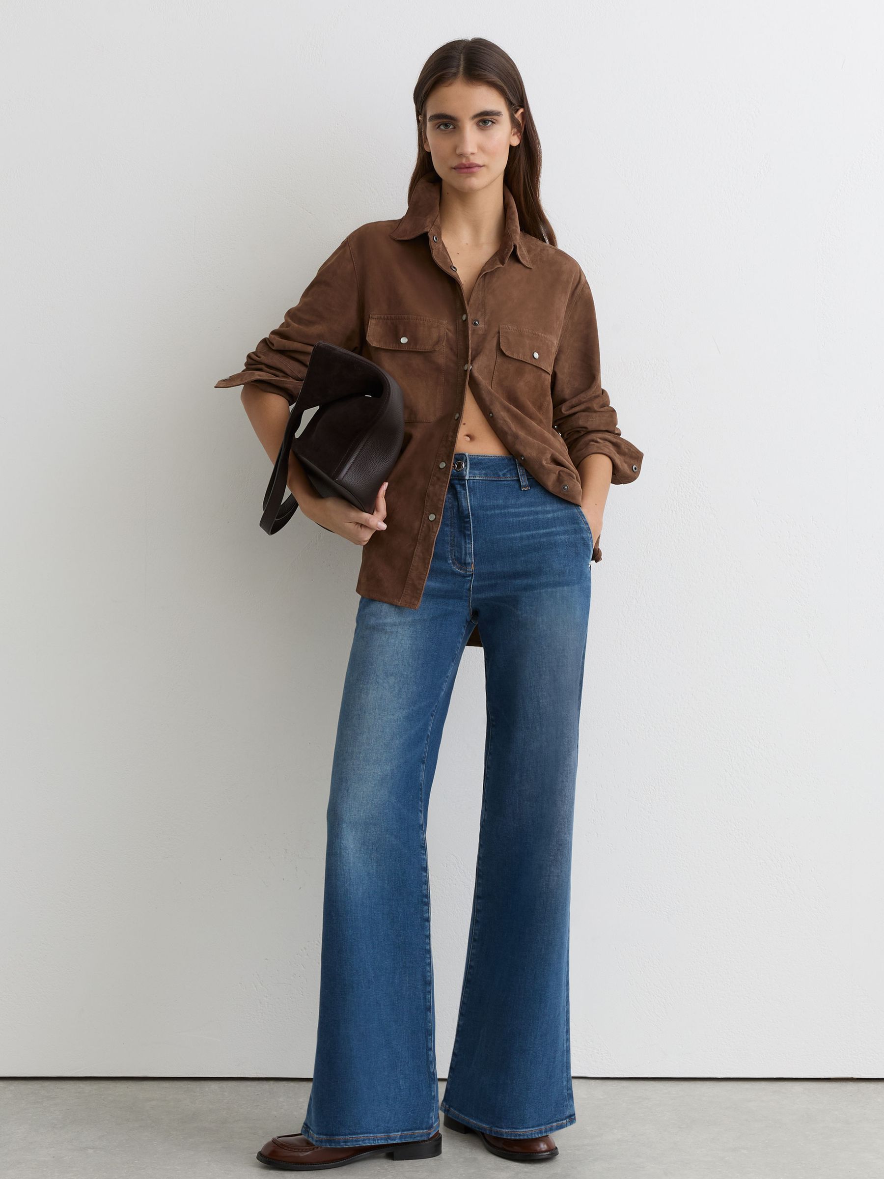 Wide-Leg Jeans in Mid Blue - Image 5 of 11