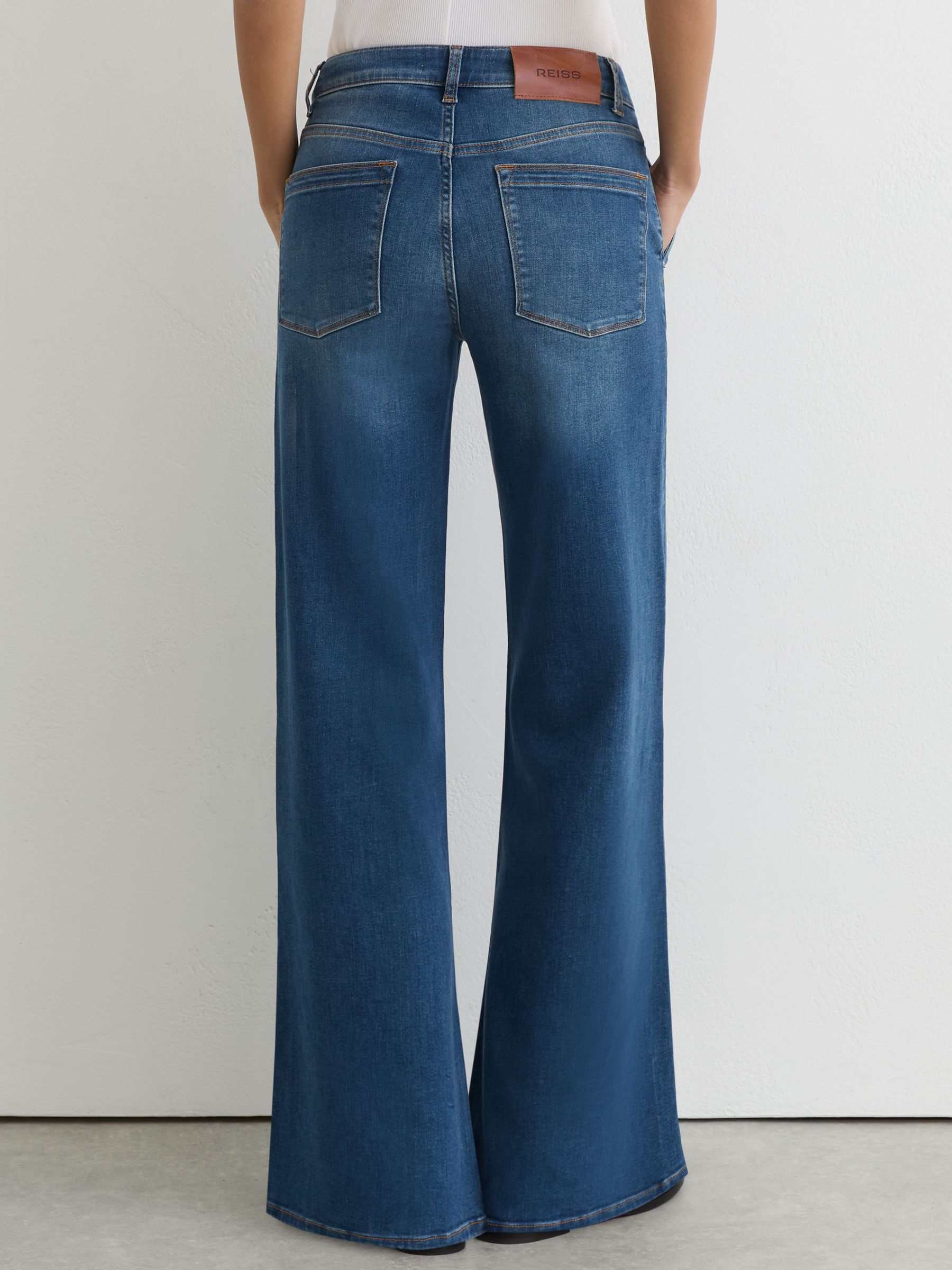 Wide-Leg Jeans in Mid Blue - Image 8 of 11