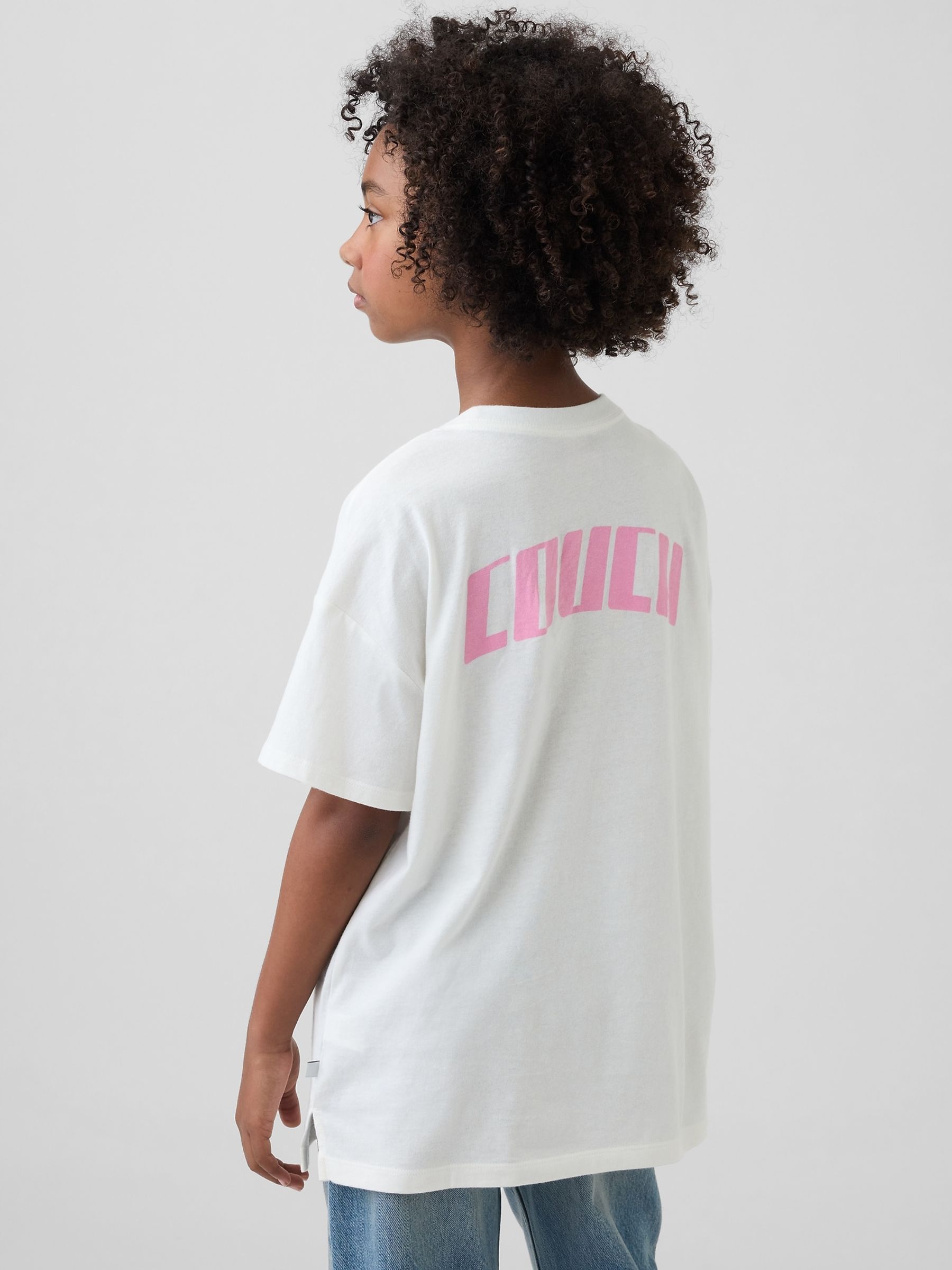 White K-Pop Demon Hunters Graphic Oversized T-Shirt - Image 2 of 4