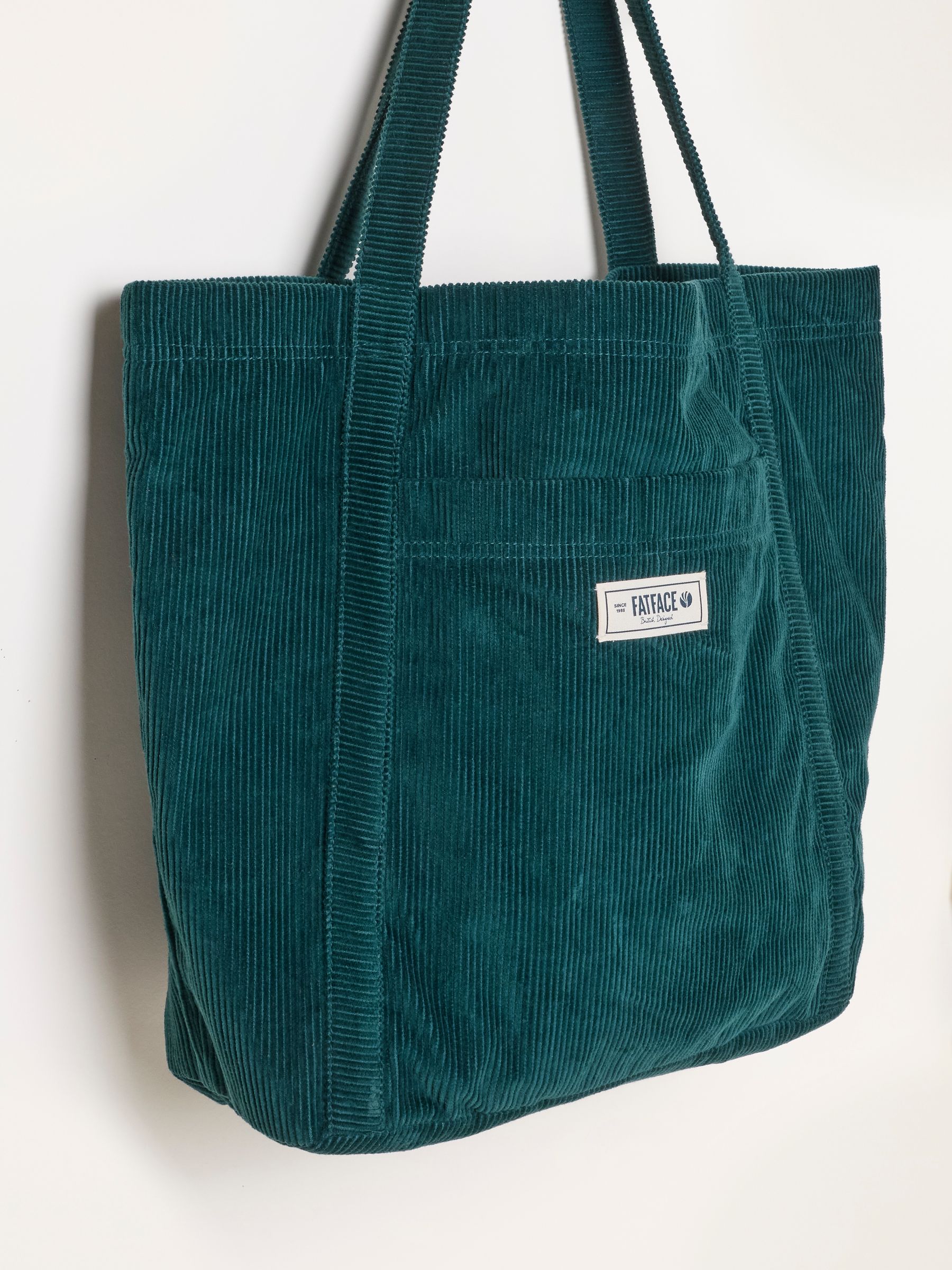 Teal Blue Astrid Cord Tote Bag - Image 3 of 3 Teal Blue Astrid Cord Tote Bag - Image 3 of 3