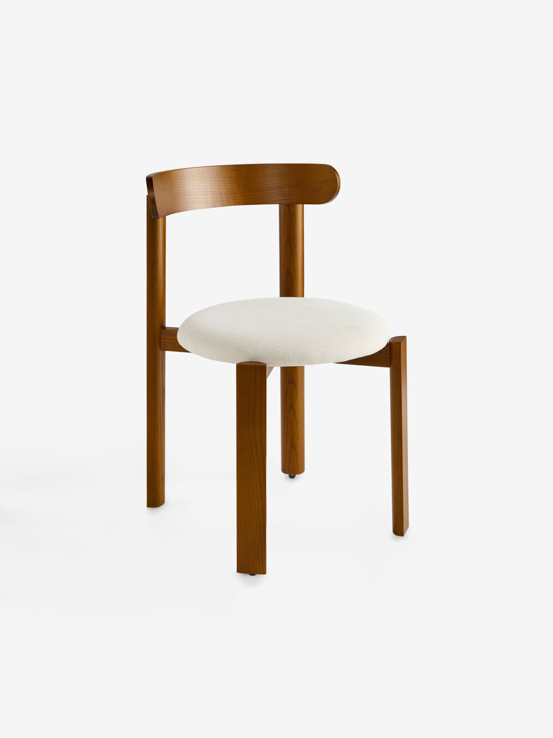 Set of 2 Plinth Dining Chairs in Woven Slub Natural Stone - Image 5 of 5
