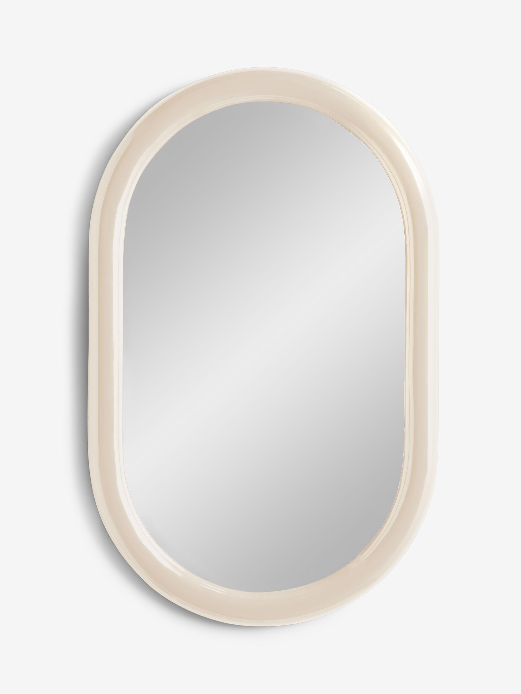 Reya Oval Mirror in Ecru White - Image 5 of 5
