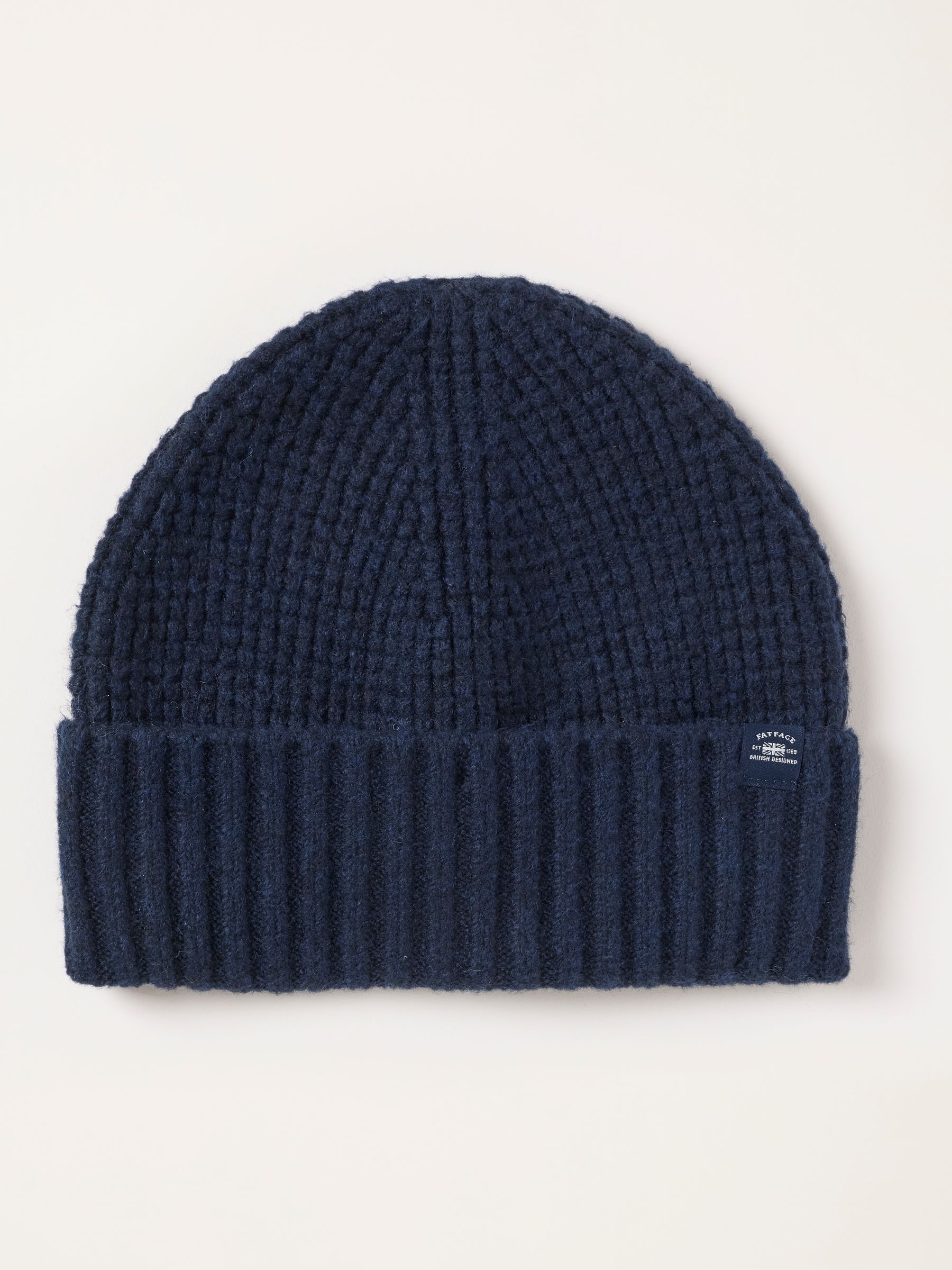 Navy Waffle Beanie - Image 1 of 3