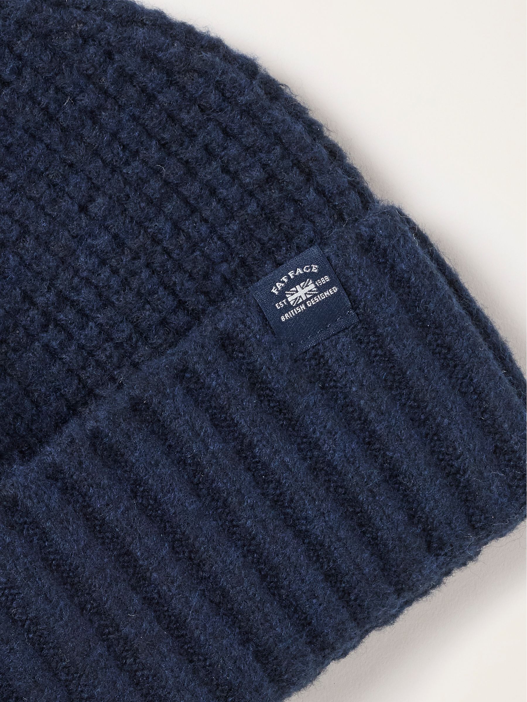 Navy Waffle Beanie - Image 3 of 3