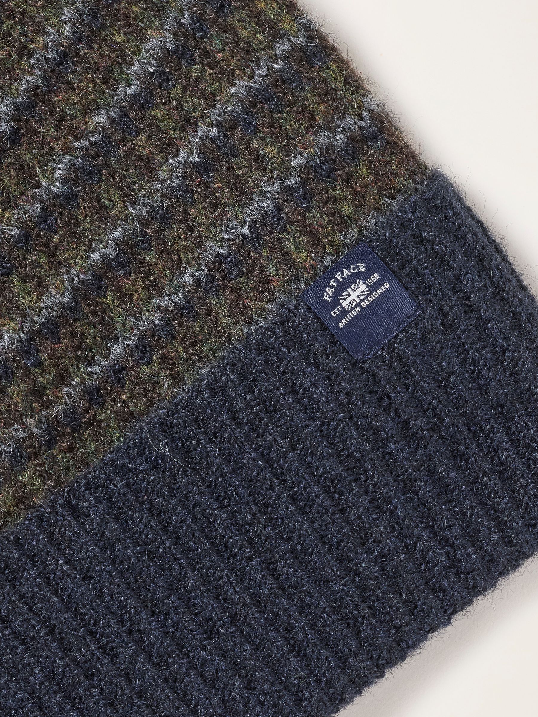 Leo Navy Stripe Beanie - Image 3 of 3 Leo Navy Stripe Beanie - Image 3 of 3