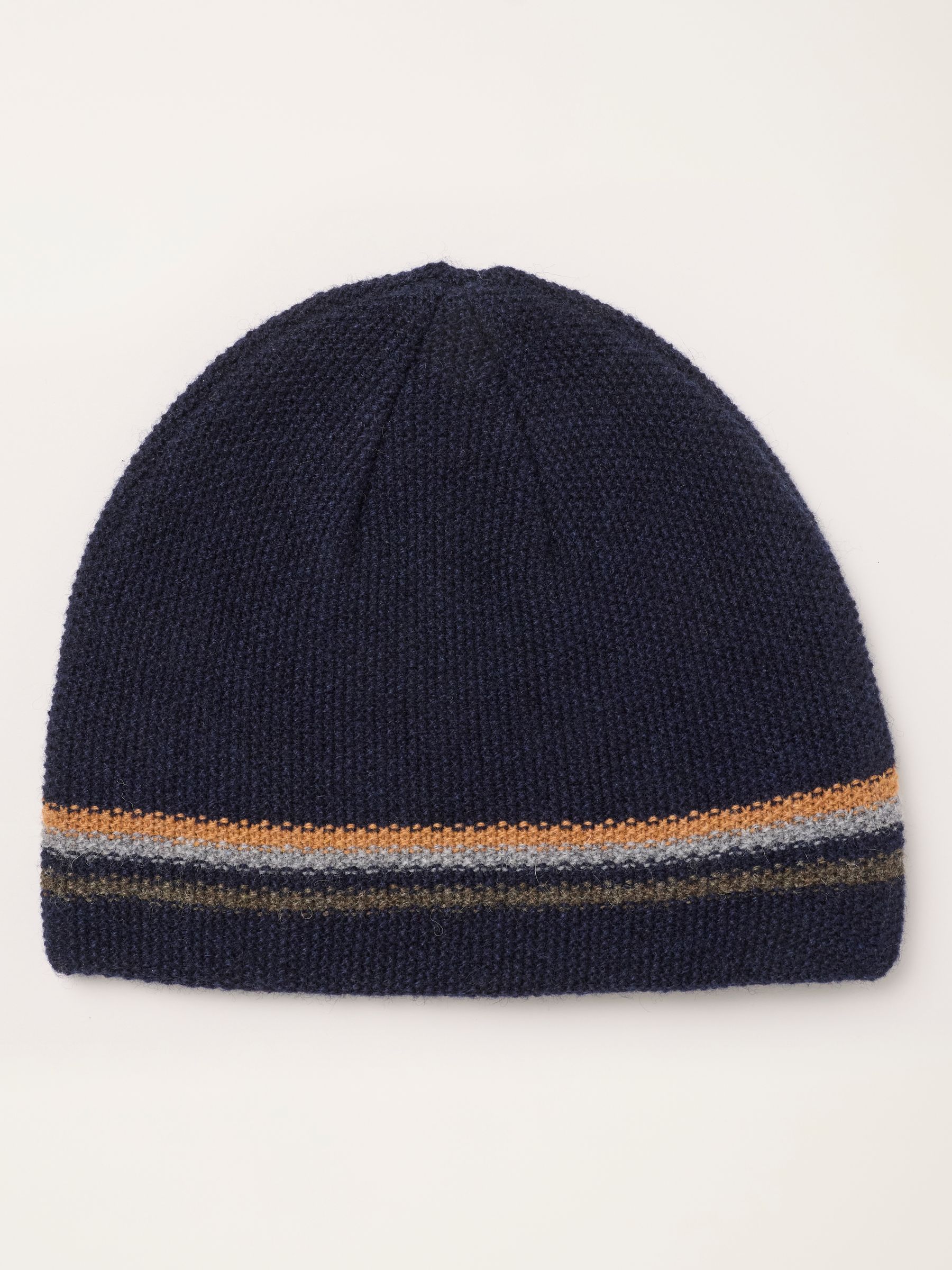 Luca Navy Waffle Beanie - Image 2 of 3 Luca Navy Waffle Beanie - Image 2 of 3