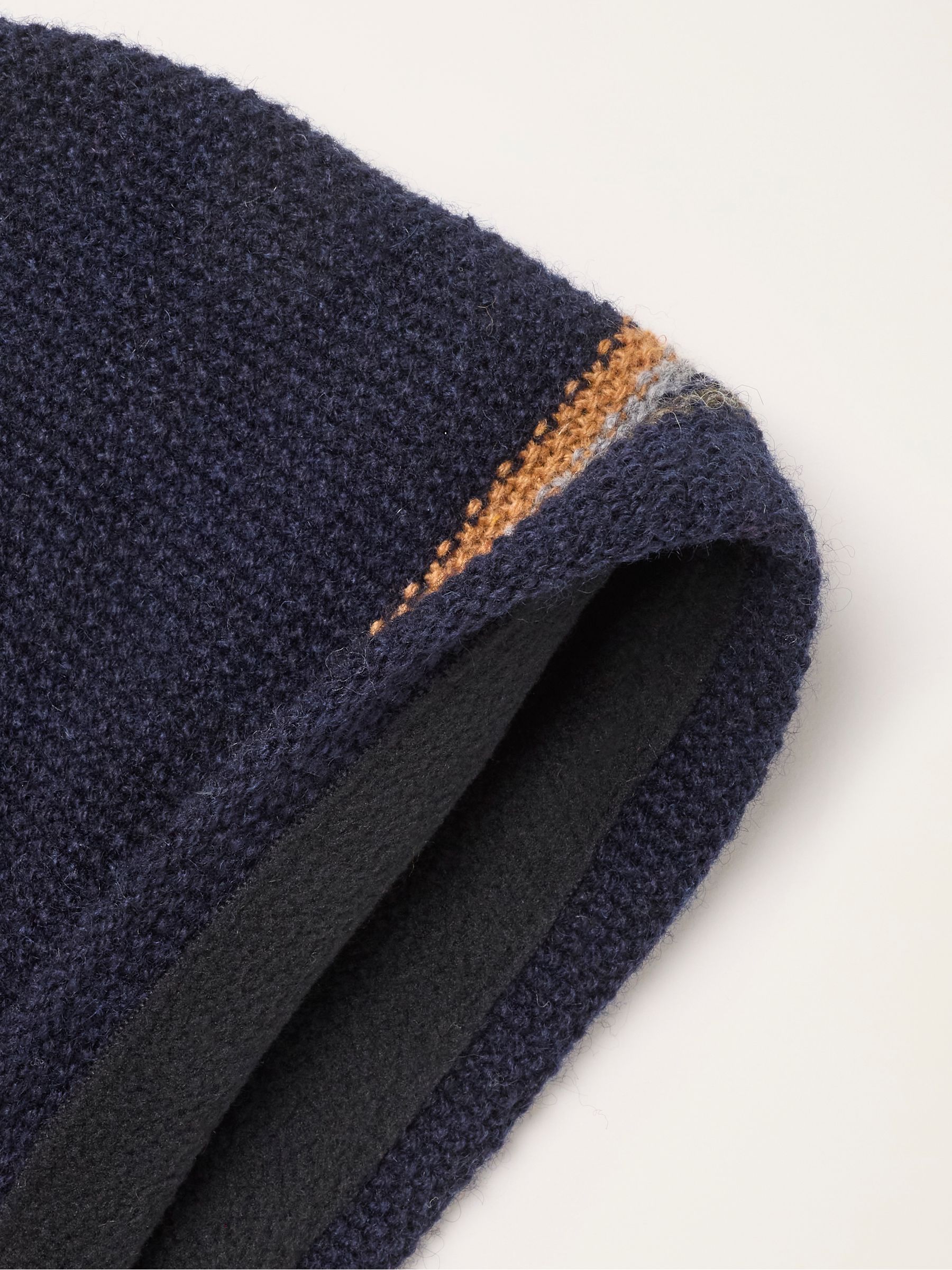 Luca Navy Waffle Beanie - Image 3 of 3 Luca Navy Waffle Beanie - Image 3 of 3