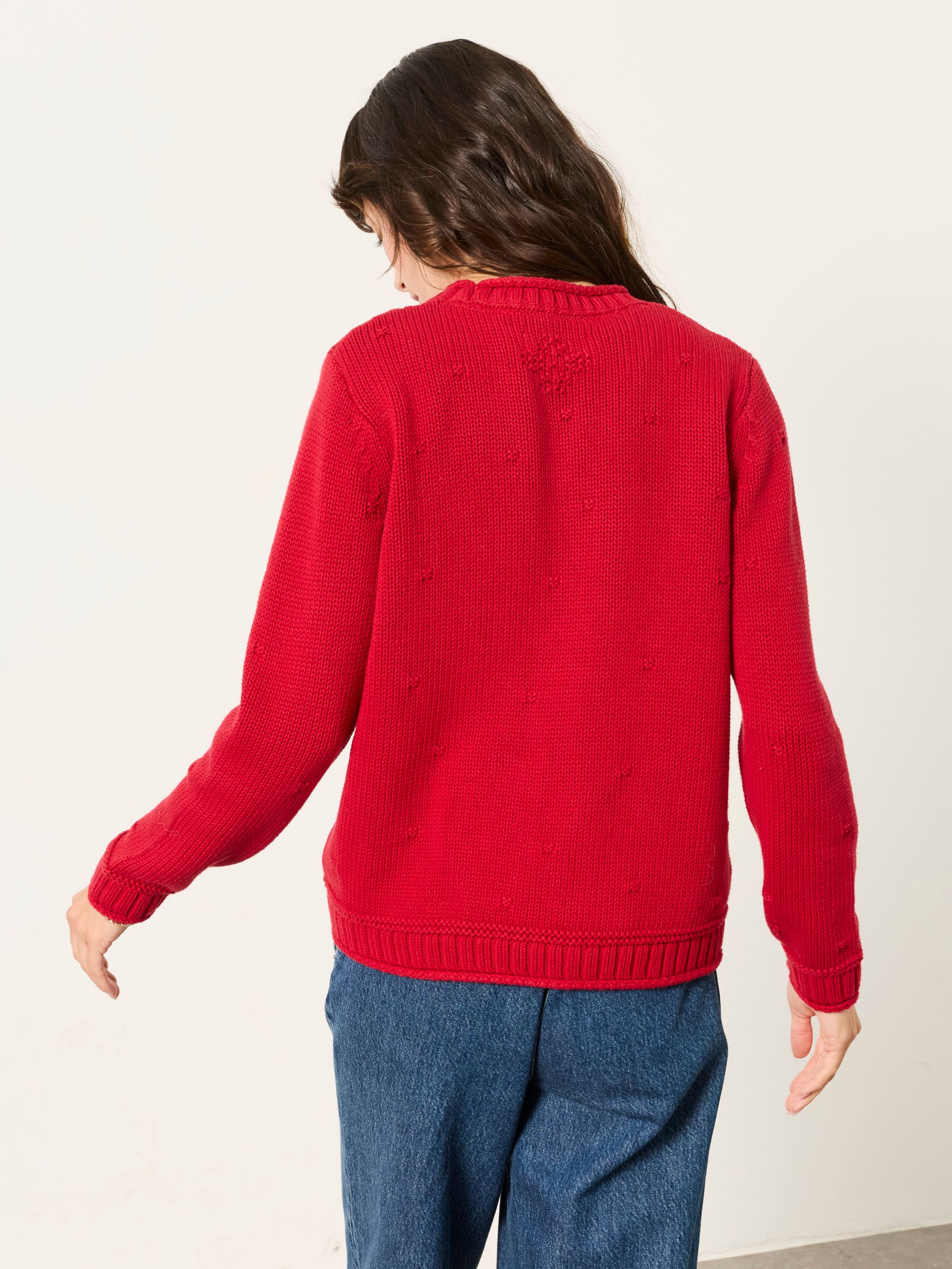 Red Snoopy Knitted Crew Jumper - Image 2 of 5 Red Snoopy Knitted Crew Jumper - Image 2 of 5