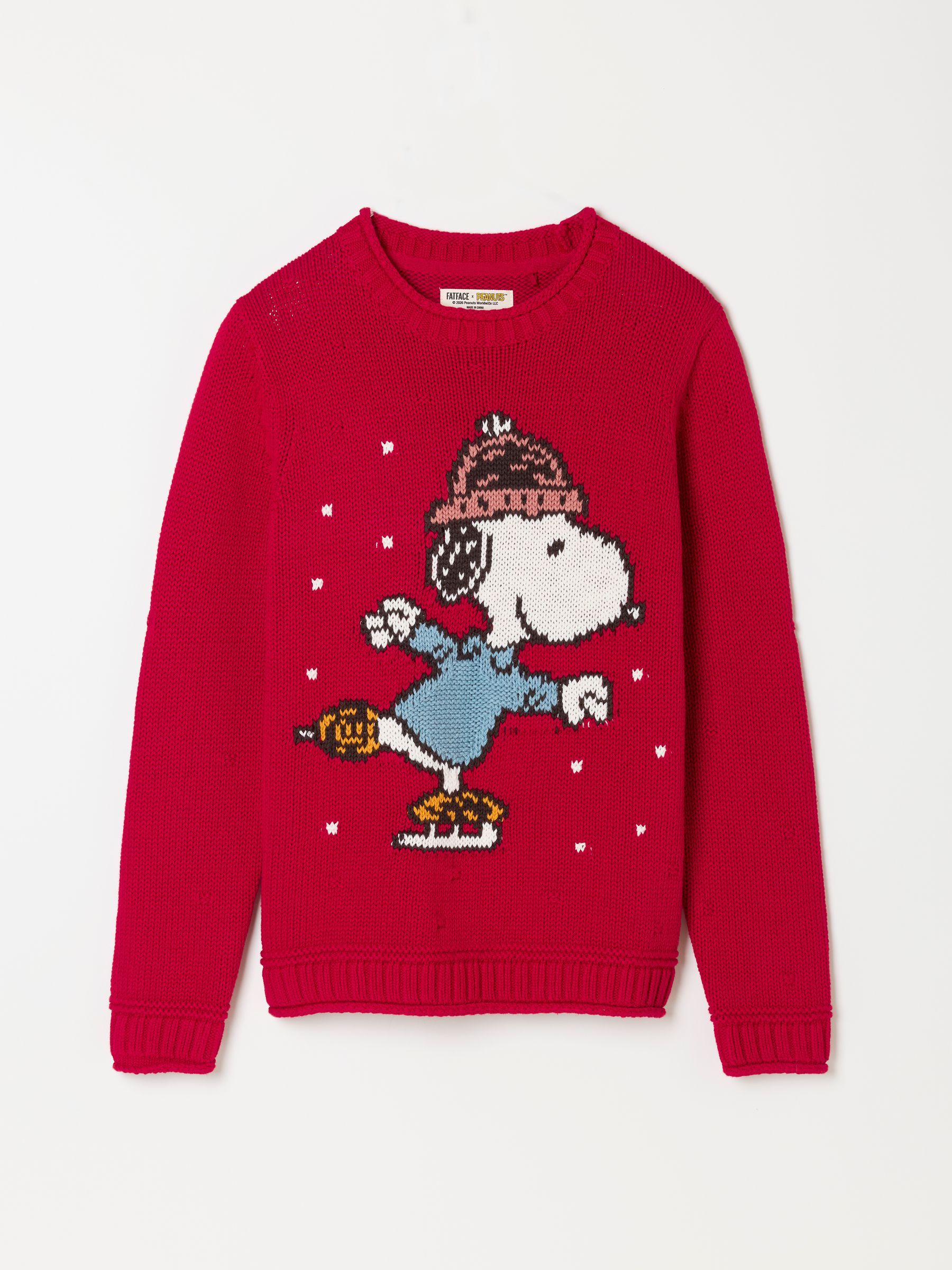 Red Snoopy Knitted Crew Jumper - Image 5 of 5