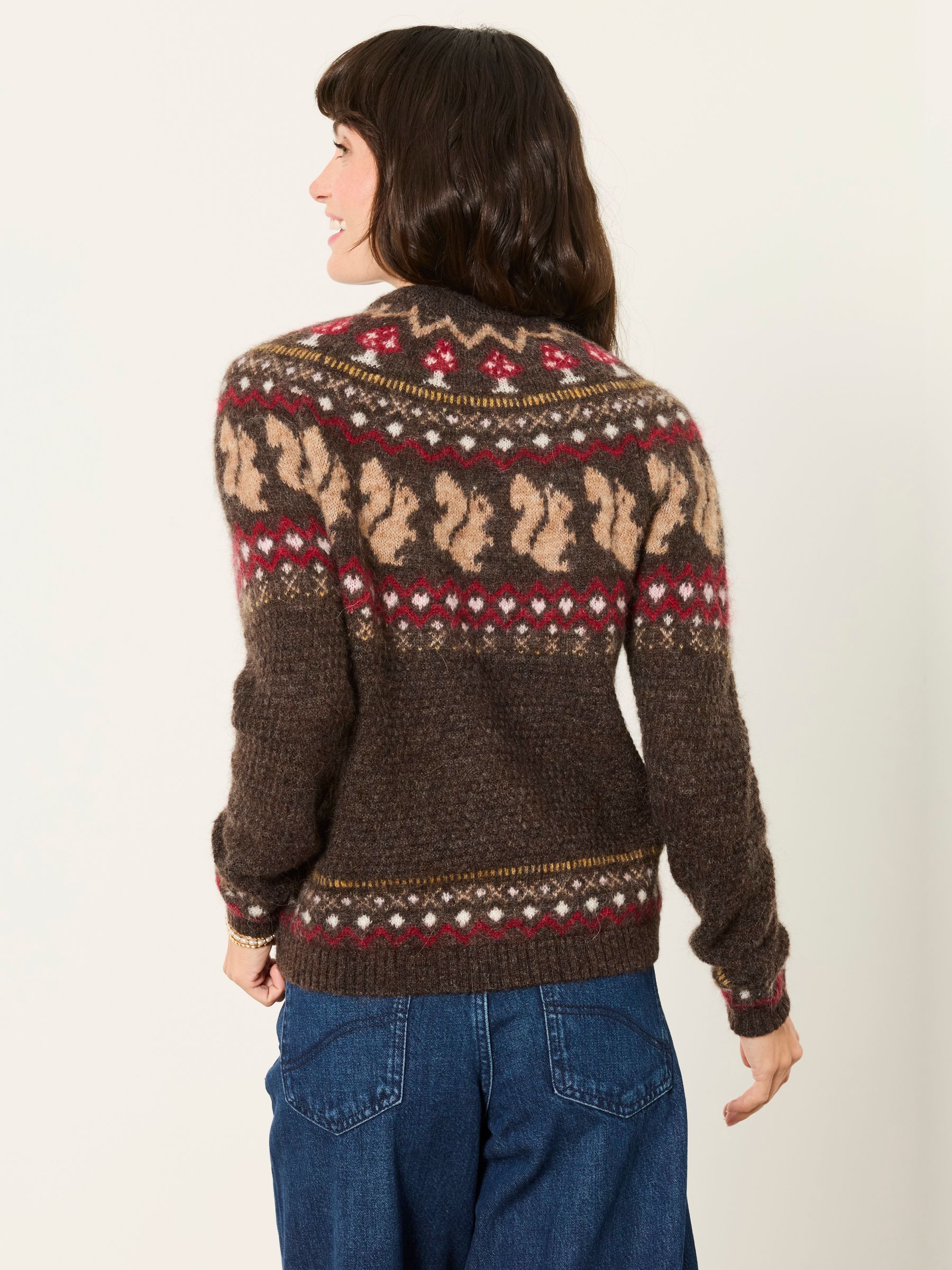 Brown Squirrel Knitted Fairisle Jumper - Image 2 of 6