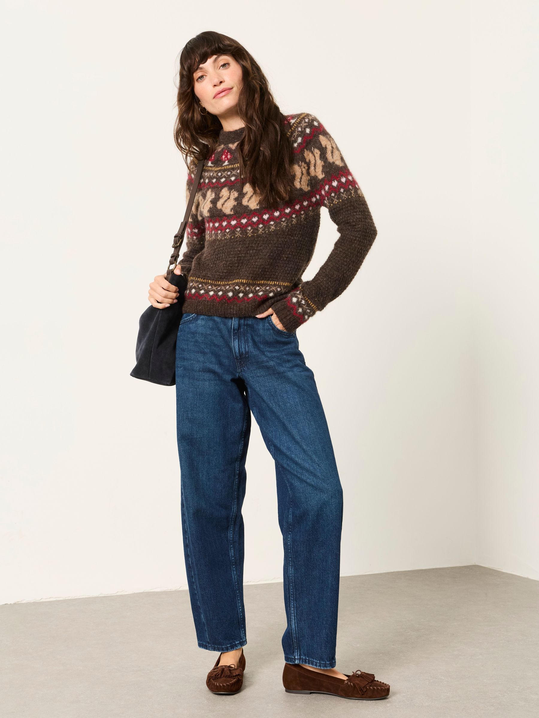 Brown Squirrel Knitted Fairisle Jumper - Image 4 of 6