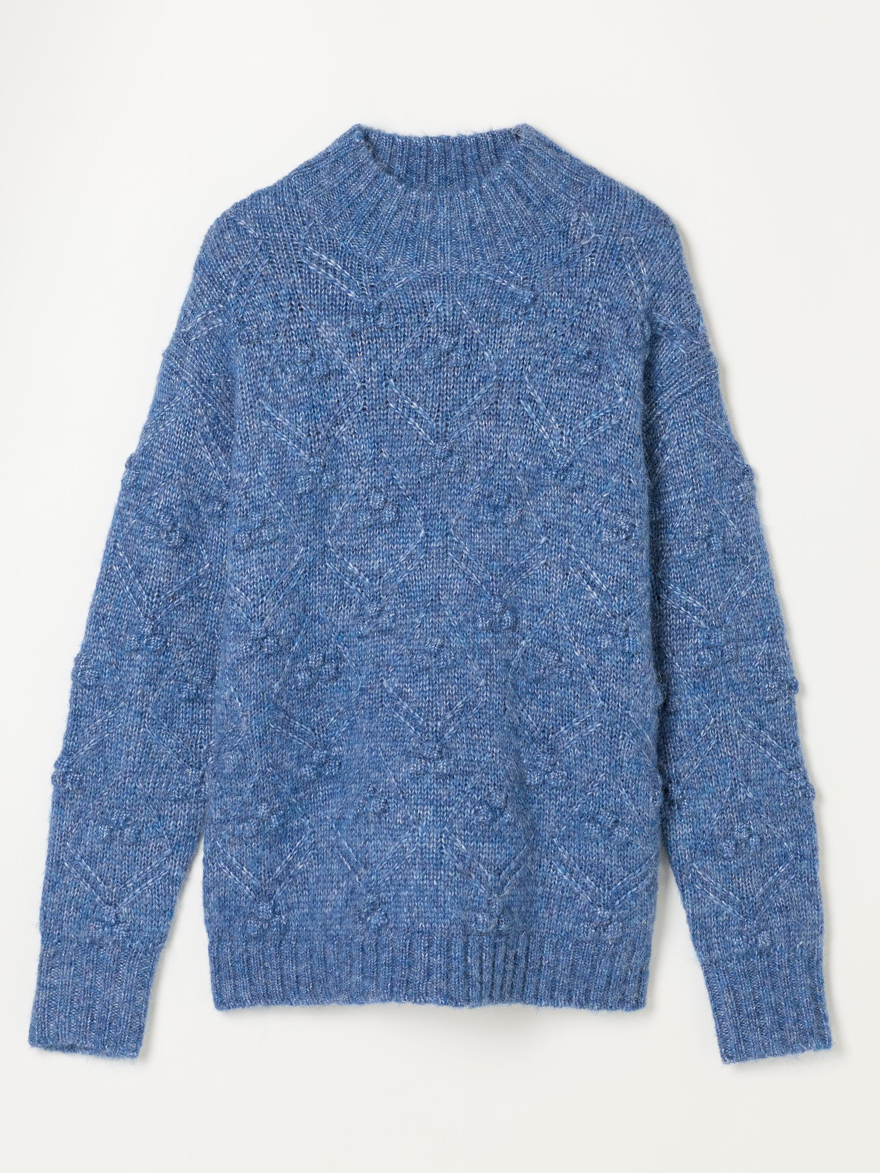 Light Blue Knitted Bobble Texture Jumper - Image 5 of 5