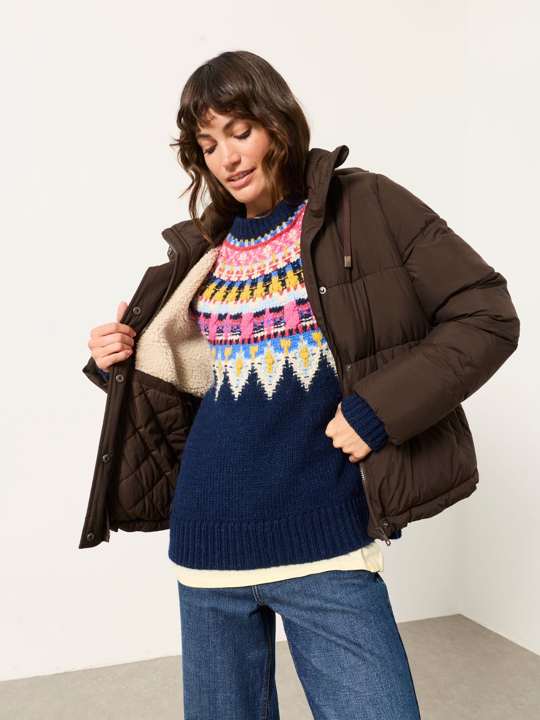 Navy Knitted Fantasy Fairisle Crew Jumper - Image 4 of 6