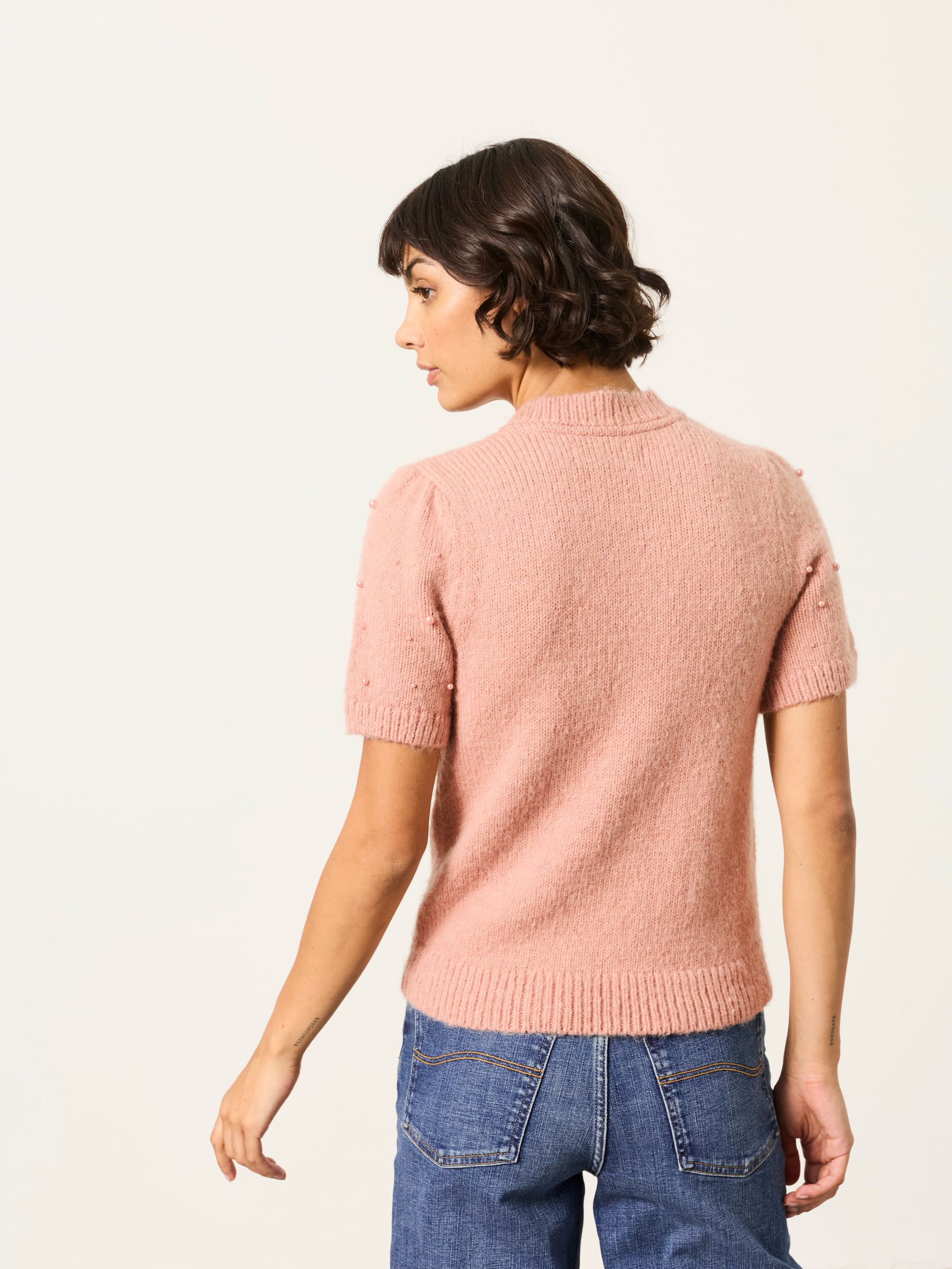 Piper Pink Knitted Embellished Top - Image 2 of 6