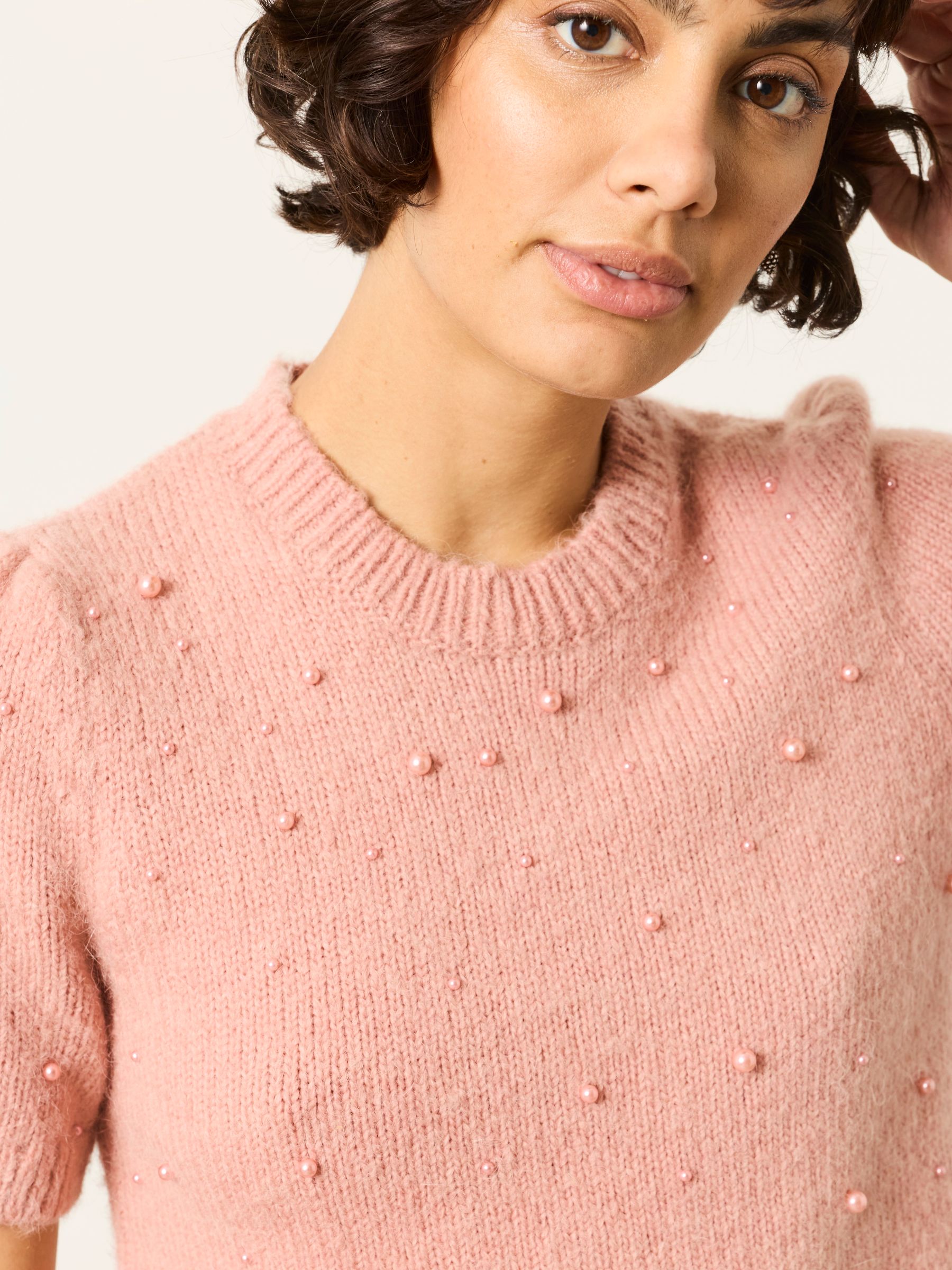 Piper Pink Knitted Embellished Top - Image 3 of 6