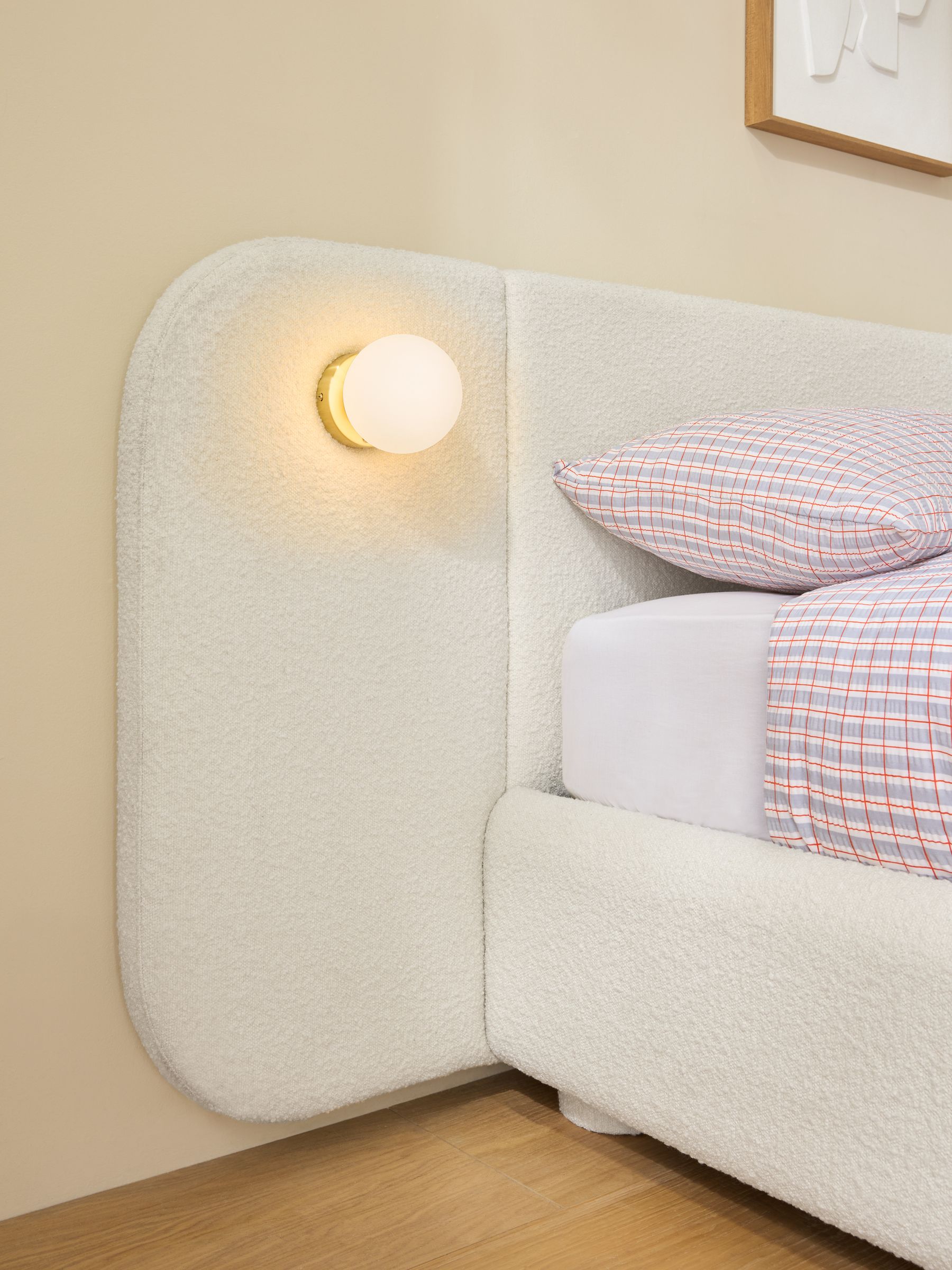 Hanson Ottoman Storage Hotel Bed in Off White Boucle - Image 2 of 6