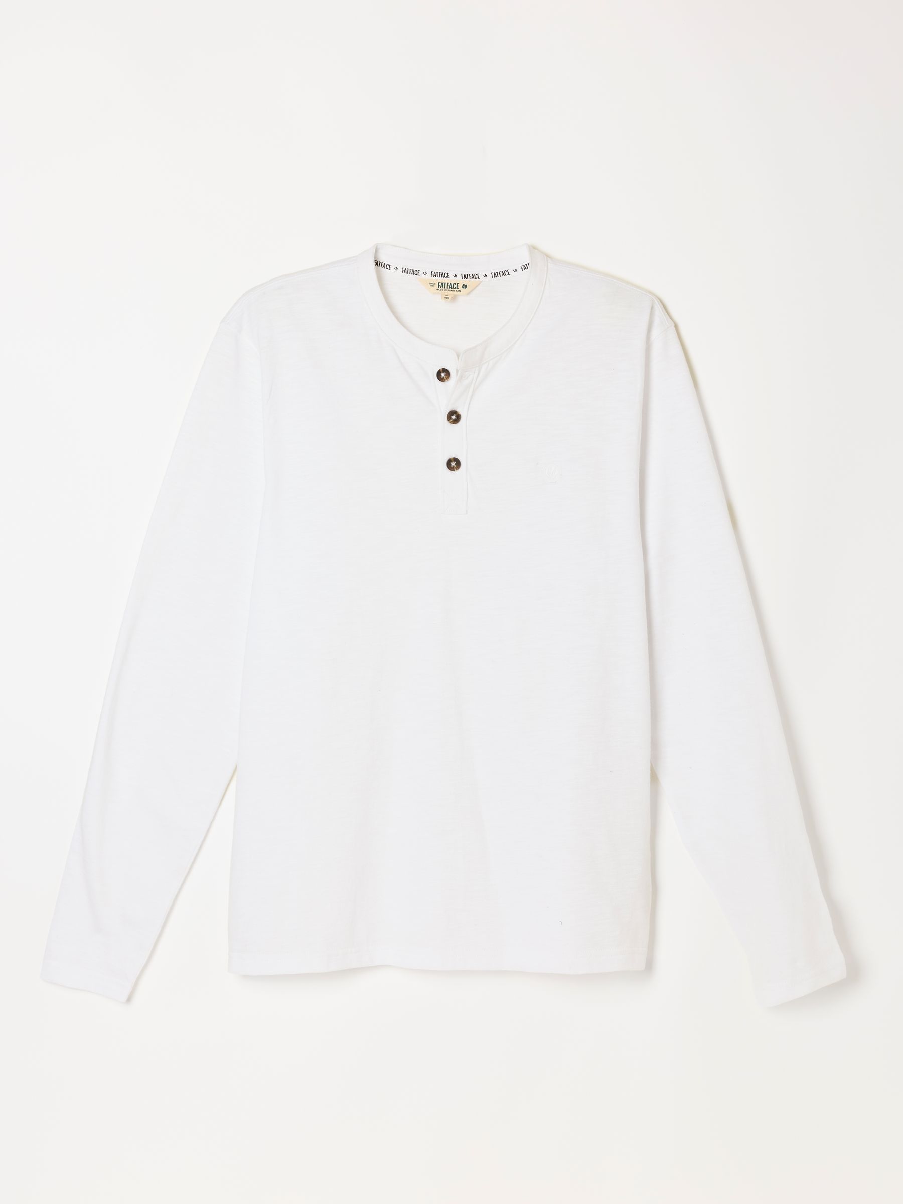 Woodside White Long Sleeve Henley Top - Image 6 of 6